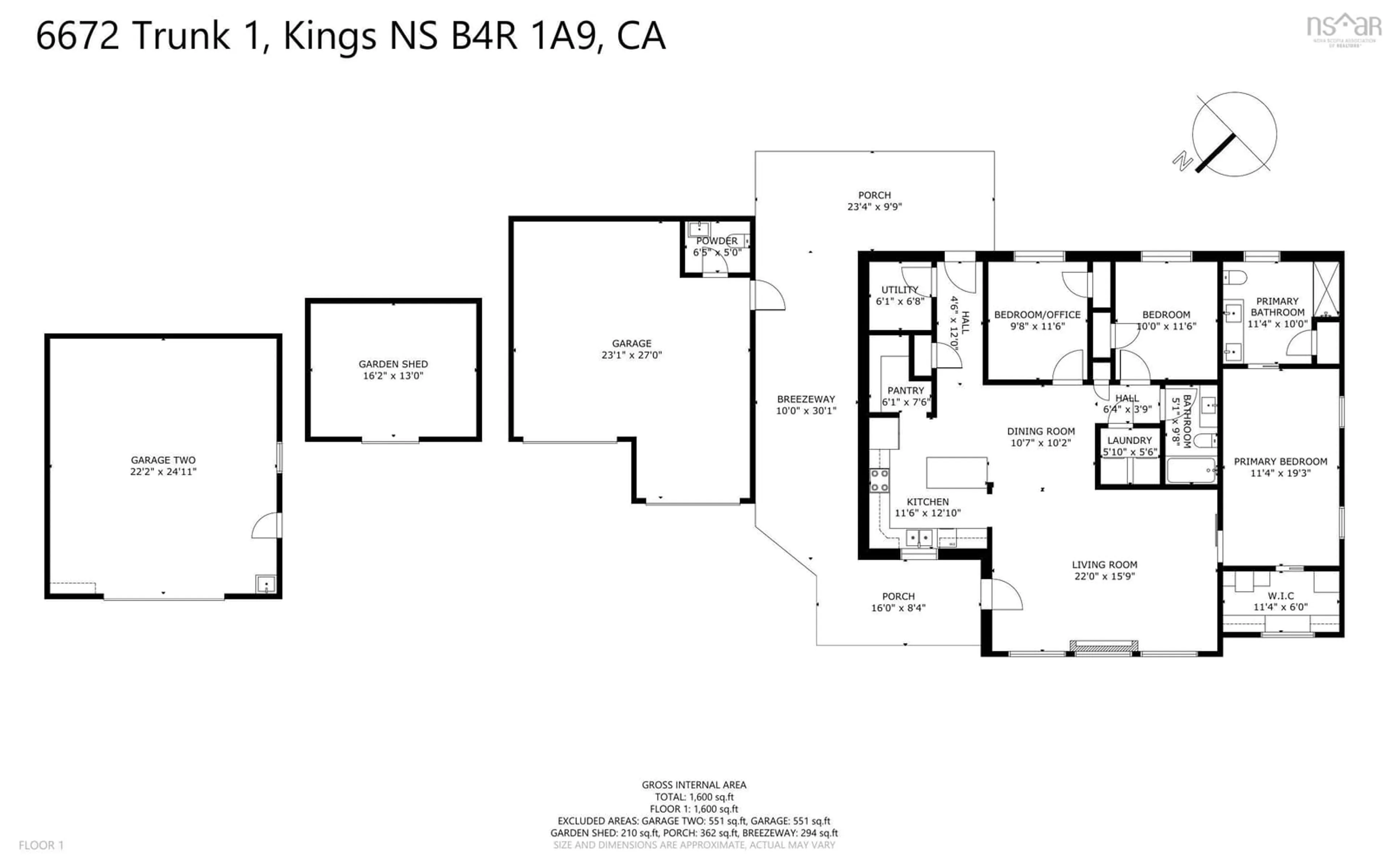 Floor plan for 6672 Highway 1, Coldbrook Nova Scotia B4R 1B7