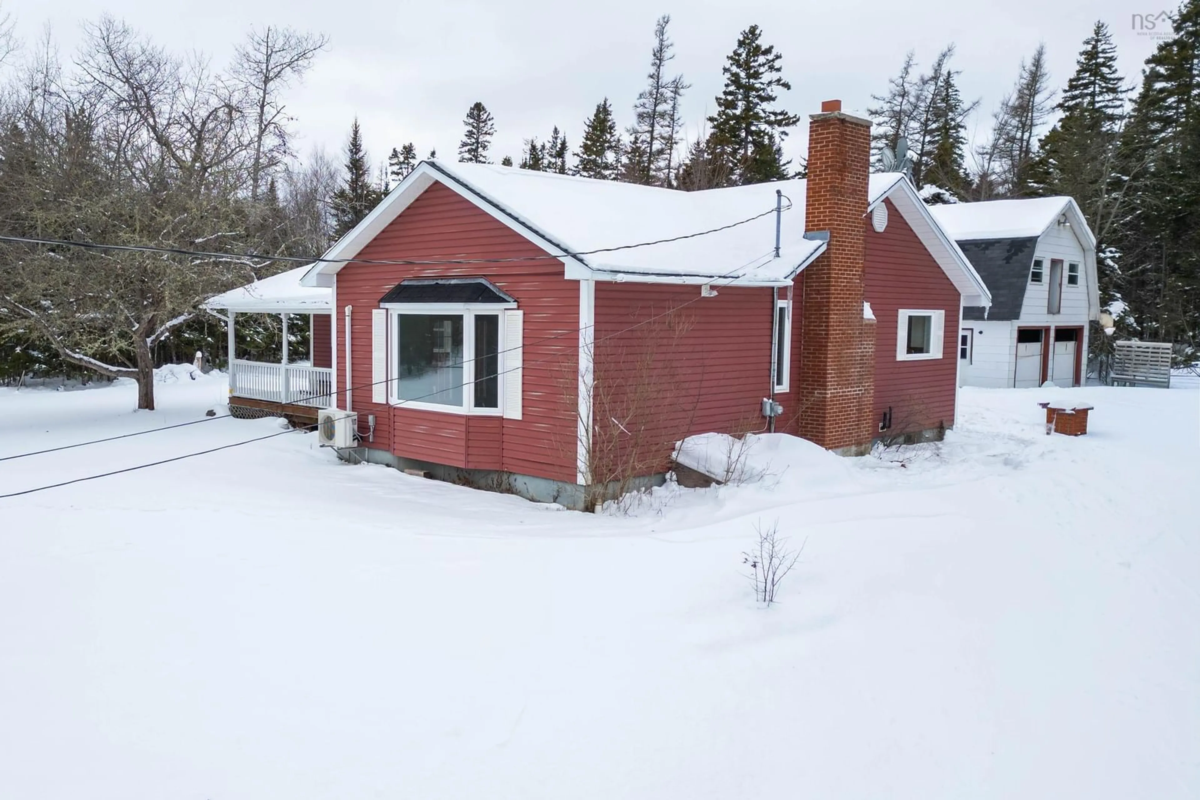 A pic from outside/outdoor area/front of a property/back of a property/a pic from drone, street for 8675 Highway 2, Southampton Nova Scotia B0M 1W0