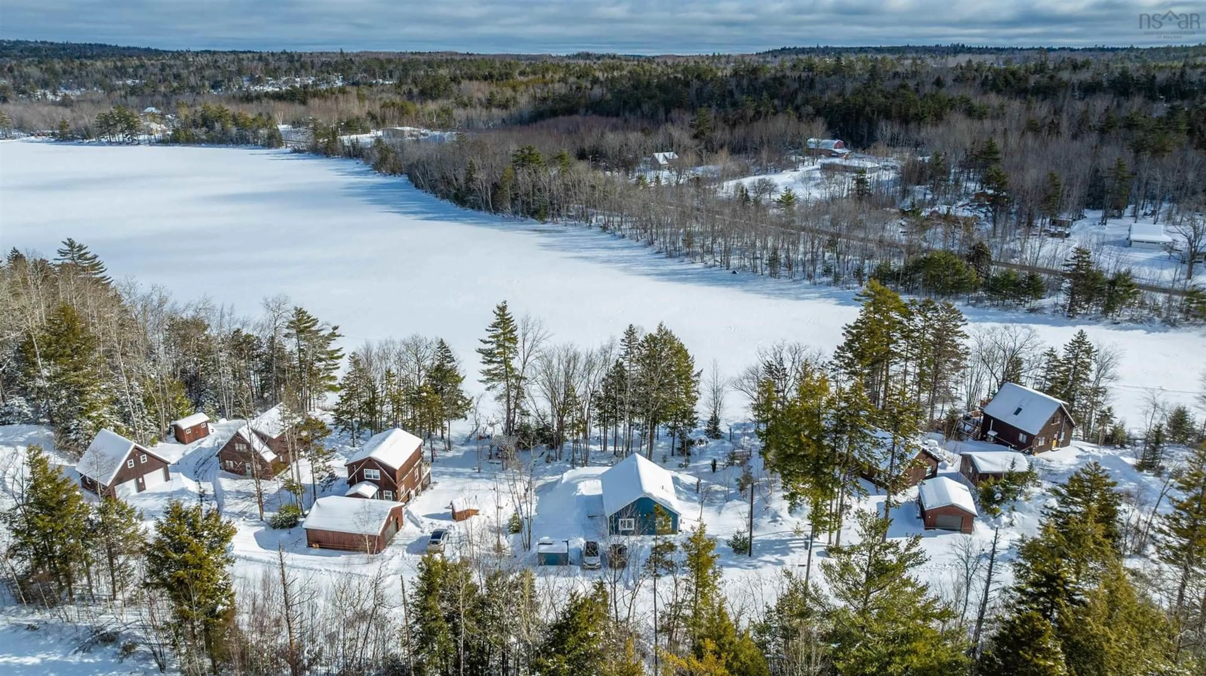A pic from outside/outdoor area/front of a property/back of a property/a pic from drone, water/lake/river/ocean view for 10 Sunshine Lane #61, Vaughan Nova Scotia B0N 2T0
