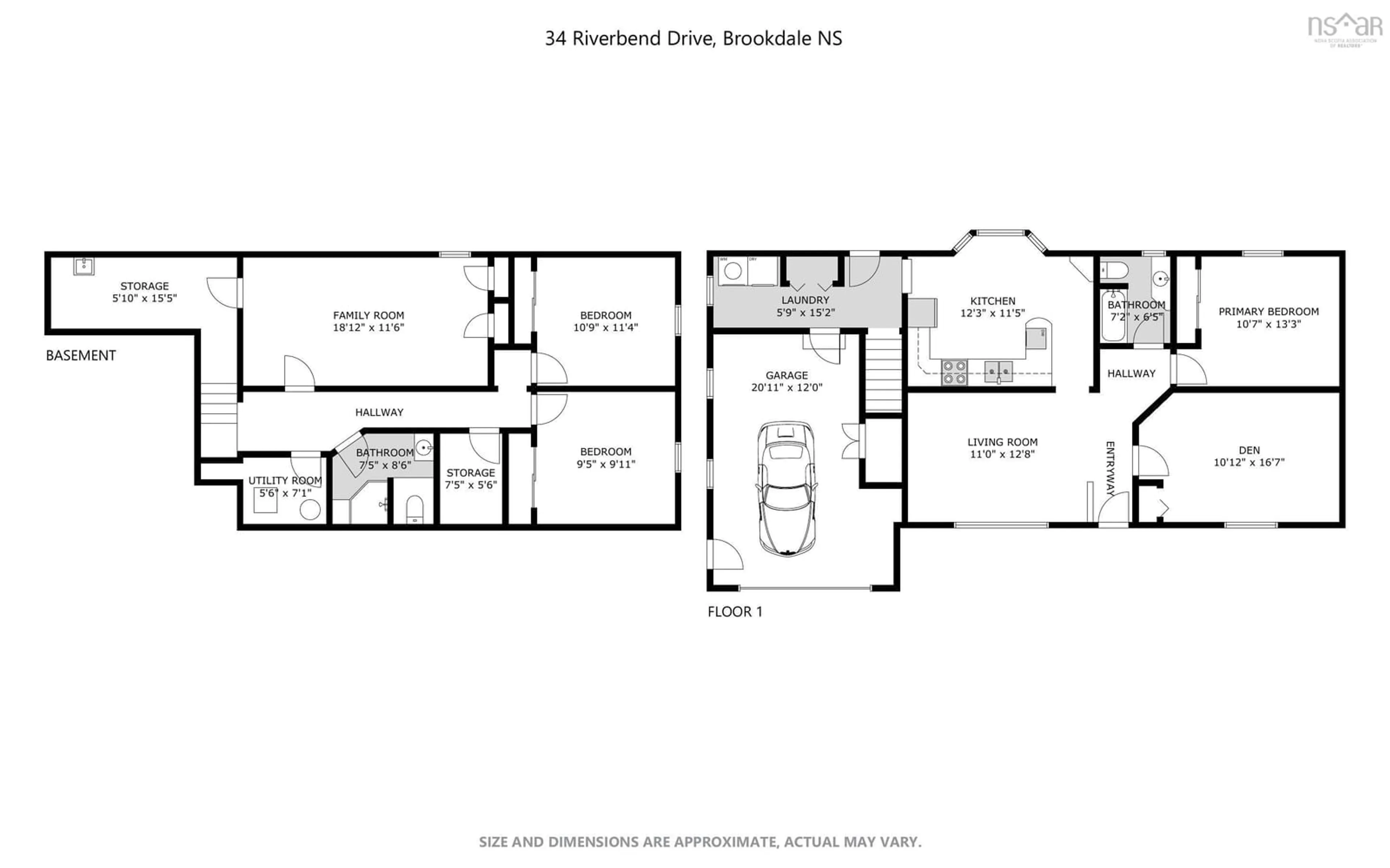 Floor plan for 34 Riverbend Dr, Amherst Nova Scotia B4H 3Y1