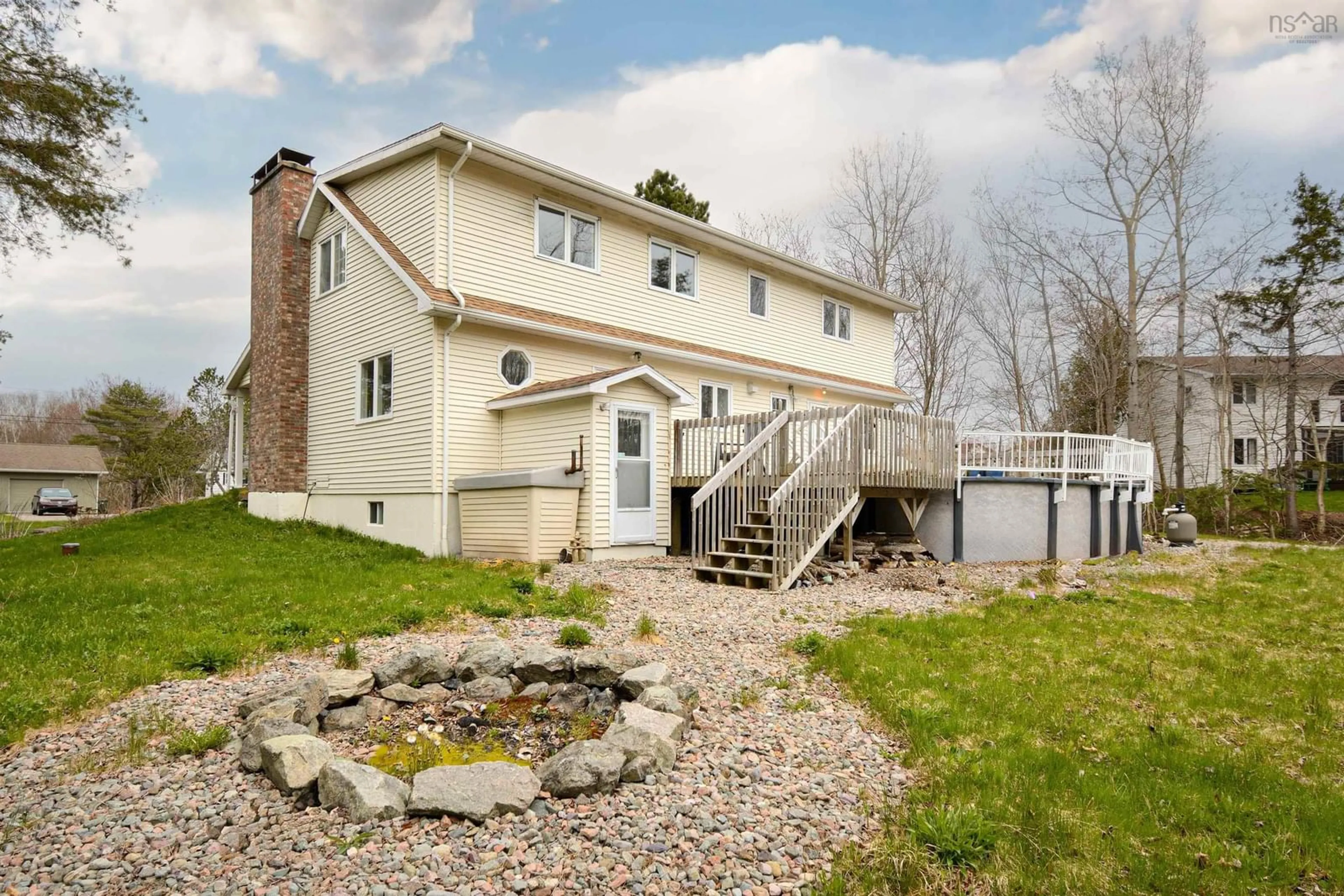 A pic from outside/outdoor area/front of a property/back of a property/a pic from drone, water/lake/river/ocean view for 204 Fatima Dr, Sydney River Nova Scotia B1S 1L1