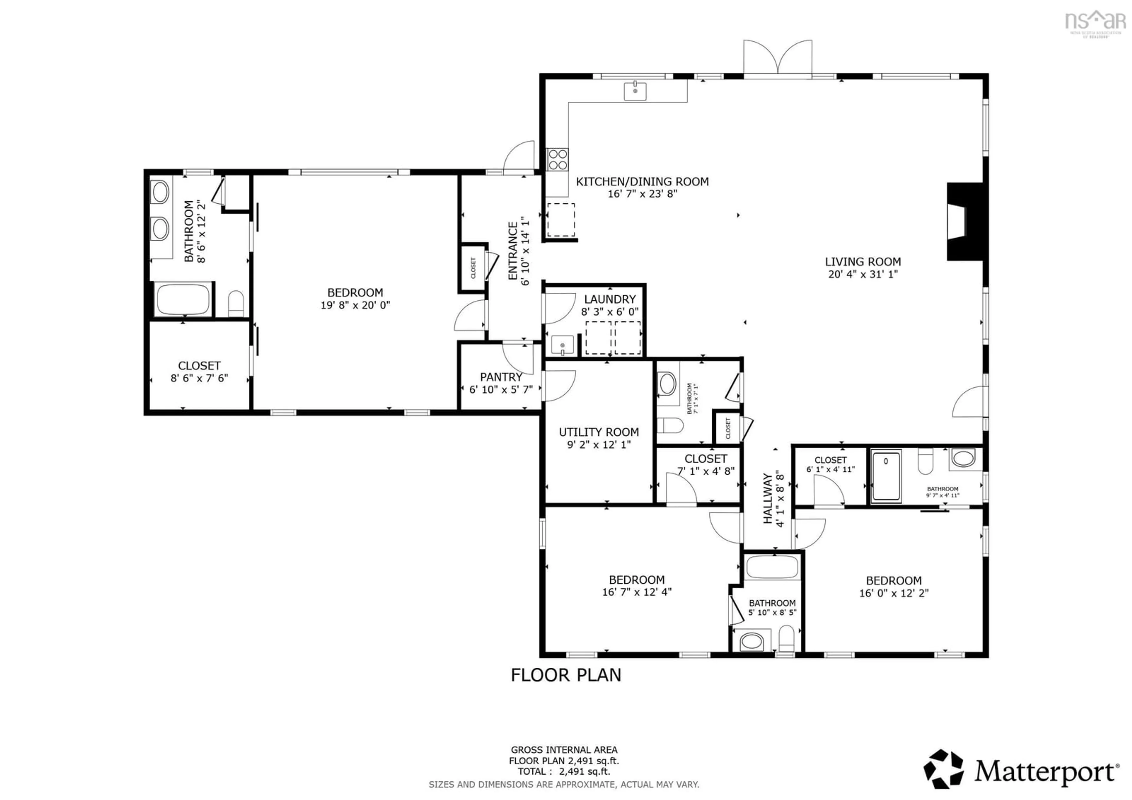 Floor plan for 4849 Highway 1, Salmon River Nova Scotia B5A 5B2
