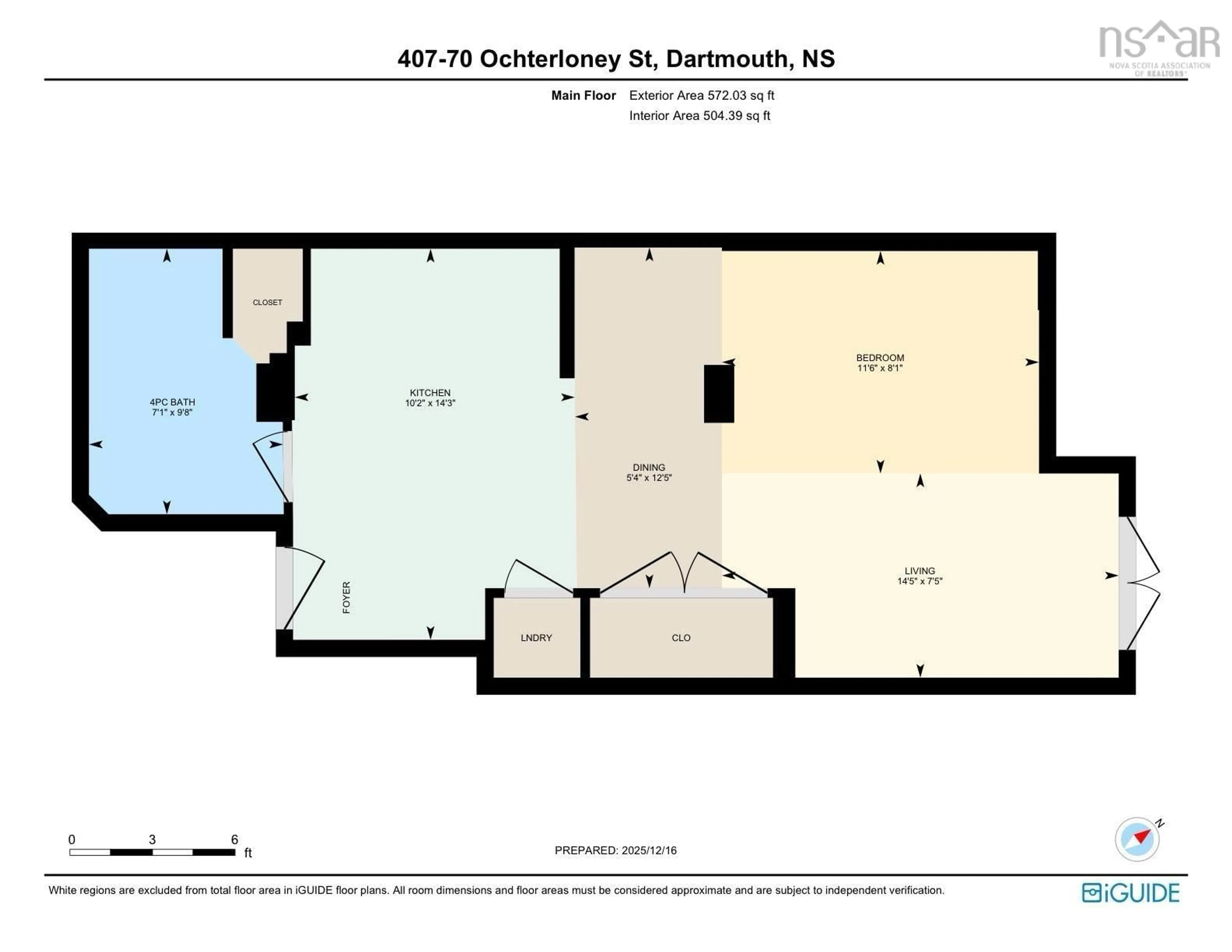 Floor plan for 70 Ochterloney St #407, Dartmouth Nova Scotia B2Y 1C2