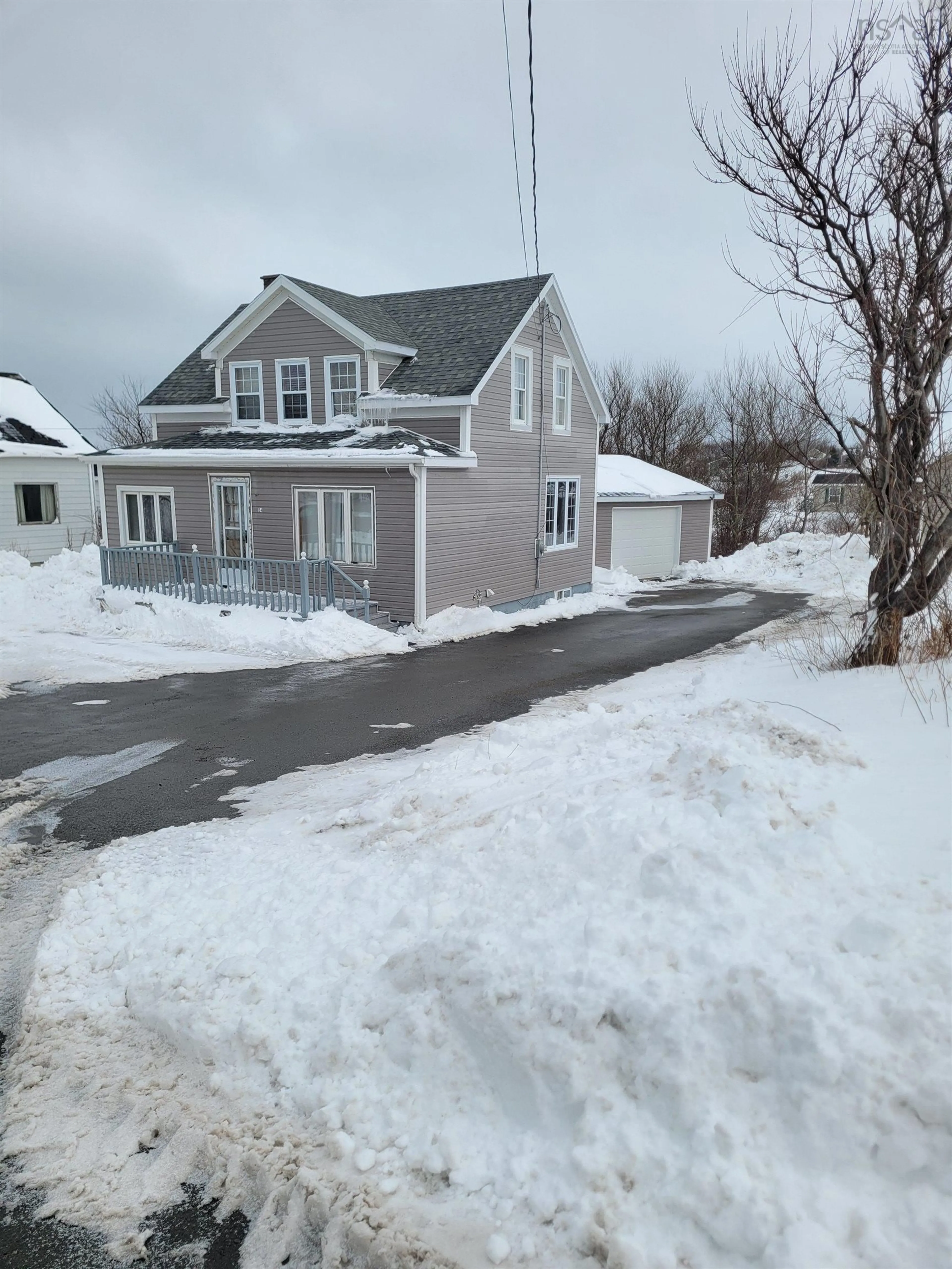 A pic from outside/outdoor area/front of a property/back of a property/a pic from drone, street for 34 Cottage St, Dominion Nova Scotia B1G 1C1