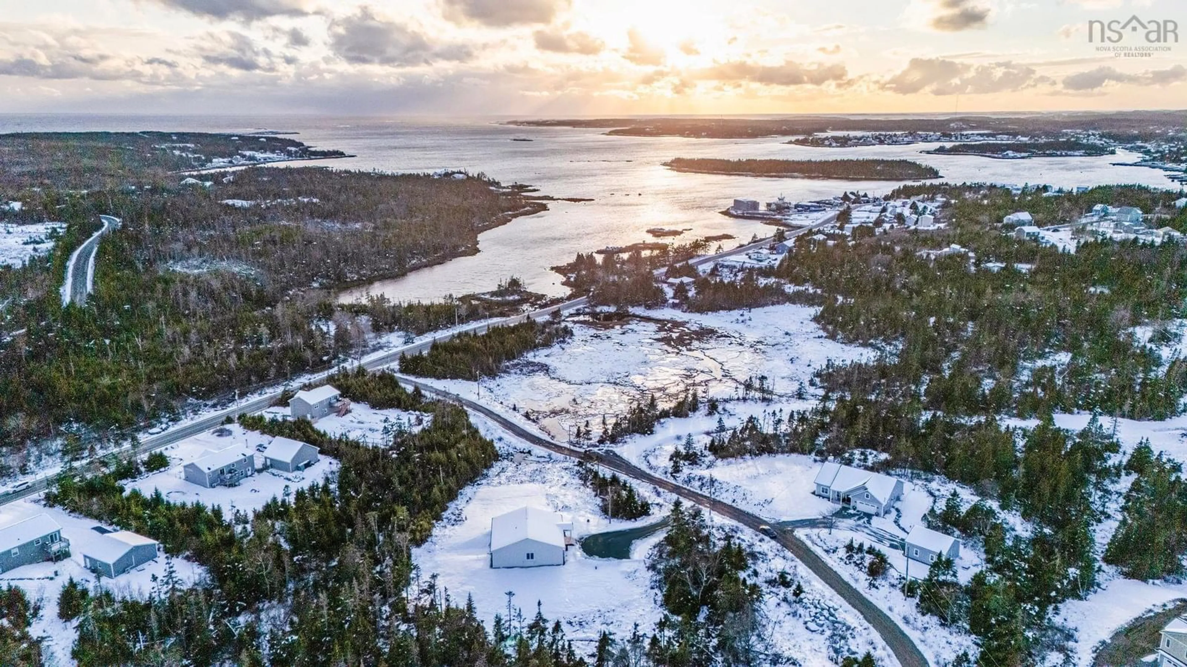 A pic from outside/outdoor area/front of a property/back of a property/a pic from drone, water/lake/river/ocean view for 51 Clayhill Lane, Ketch Harbour Nova Scotia B3V 0E8
