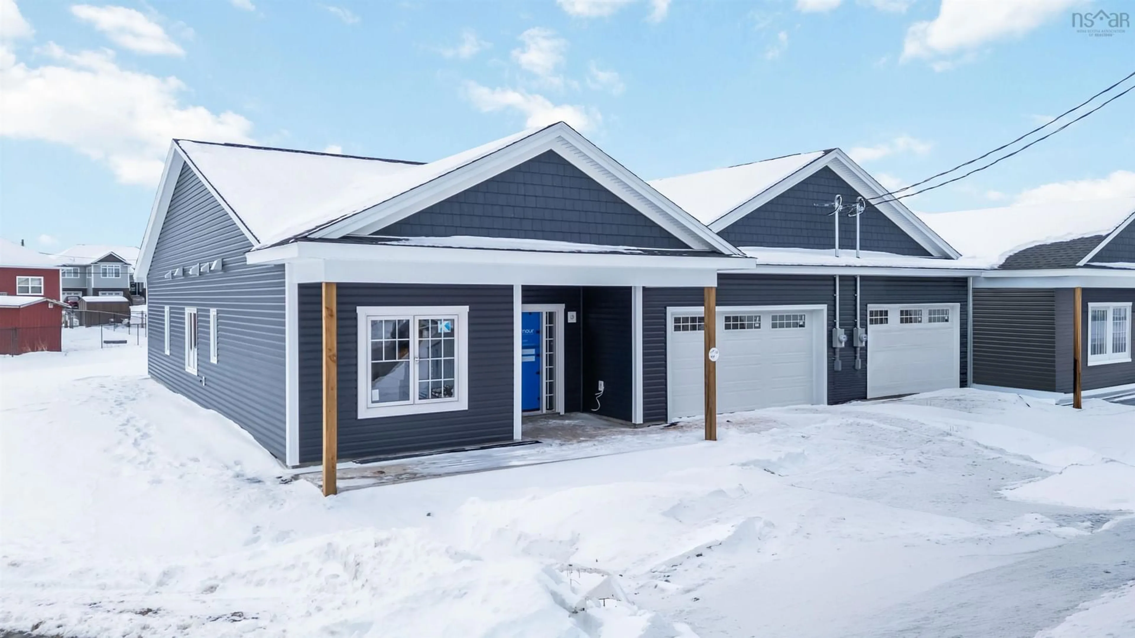 Home with vinyl exterior material, street for 48 Jessome Ave, Lantz Nova Scotia B2S 0K6