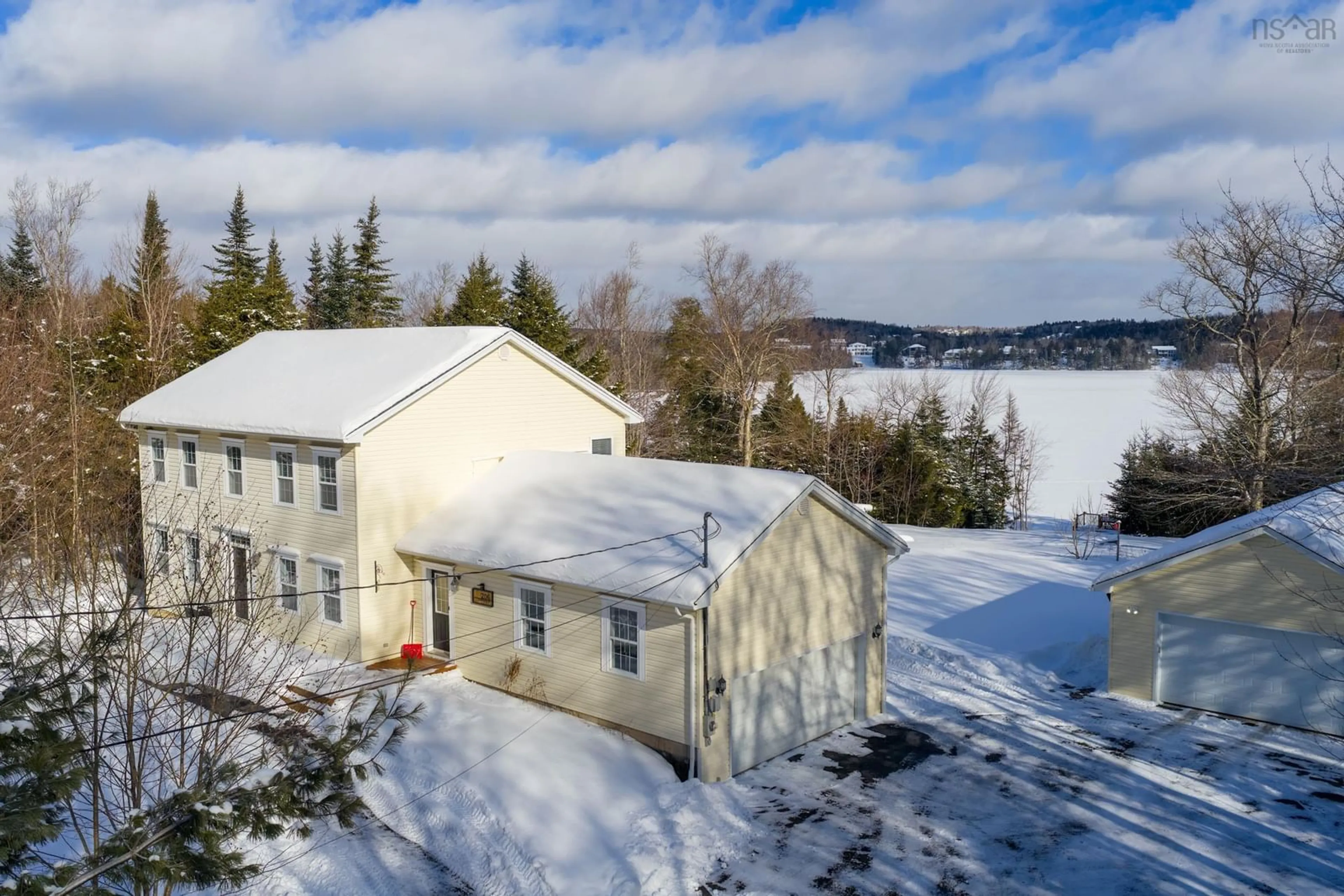 A pic from outside/outdoor area/front of a property/back of a property/a pic from drone, water/lake/river/ocean view for 206 Sandwick Dr, Hammonds Plains Nova Scotia B4B 1V9