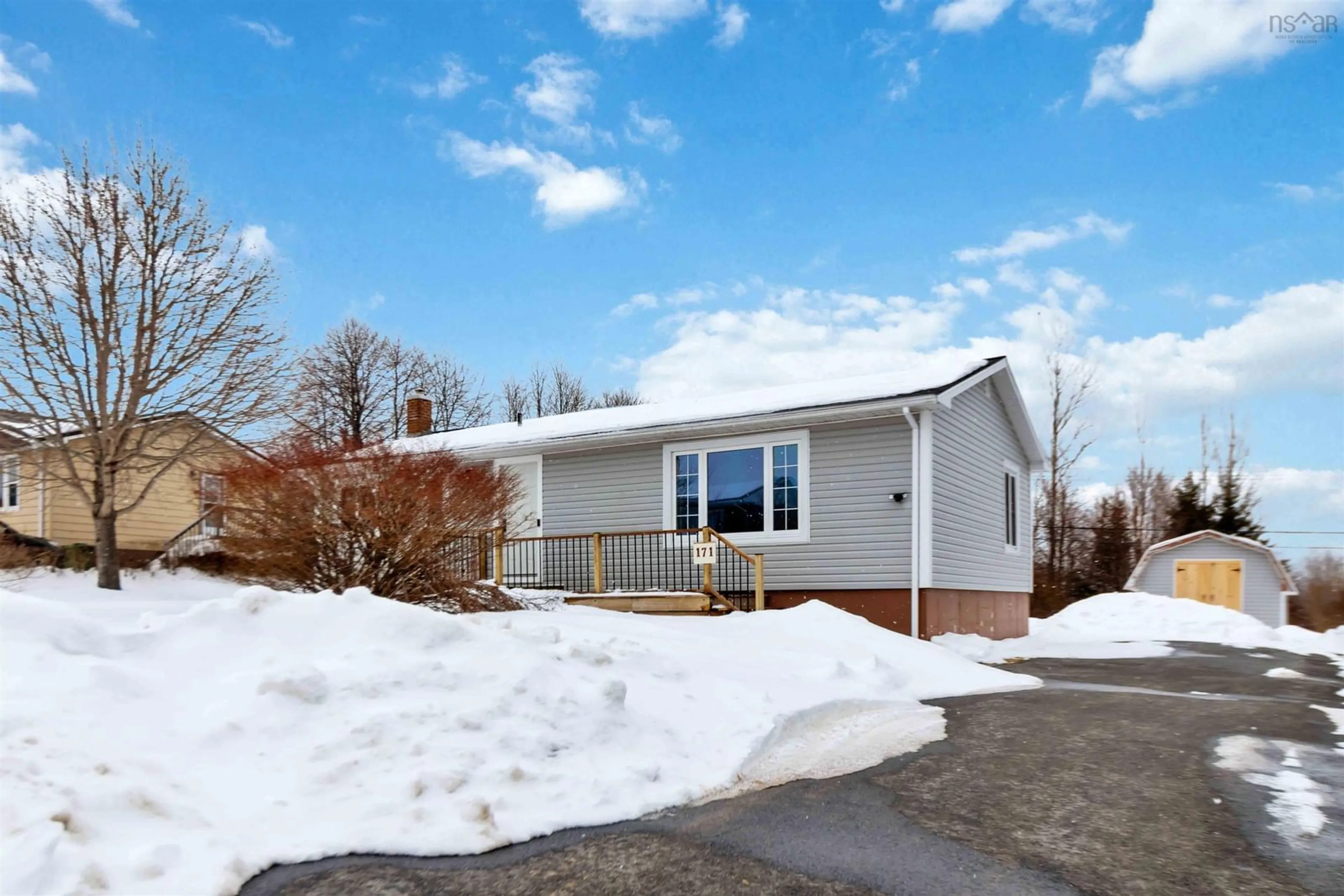 Home with vinyl exterior material, street for 171 Centennial Ave, Lunenburg Nova Scotia B0J 2C0