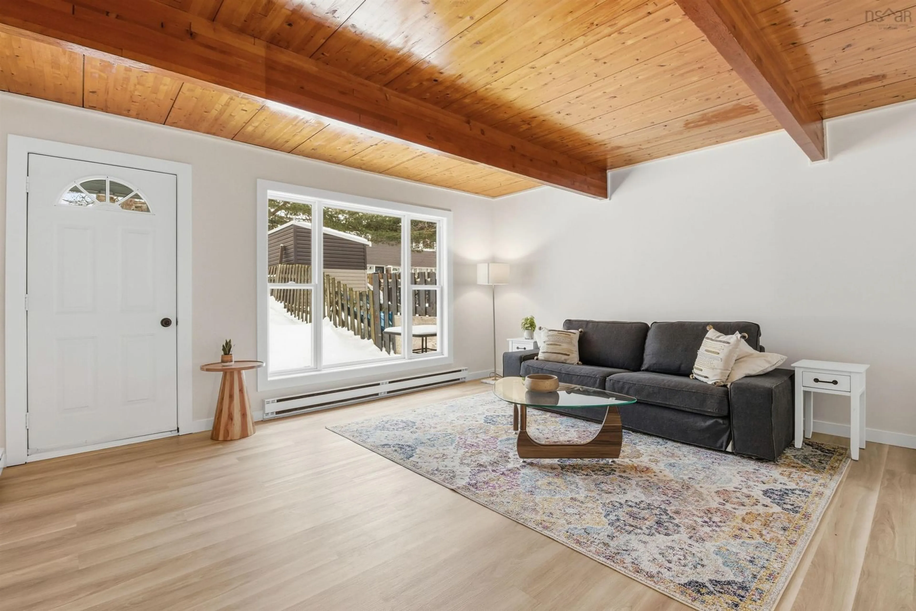 Living room with furniture, wood/laminate floor for 76 Cavendish Rd, Halifax Nova Scotia B3P 2J7