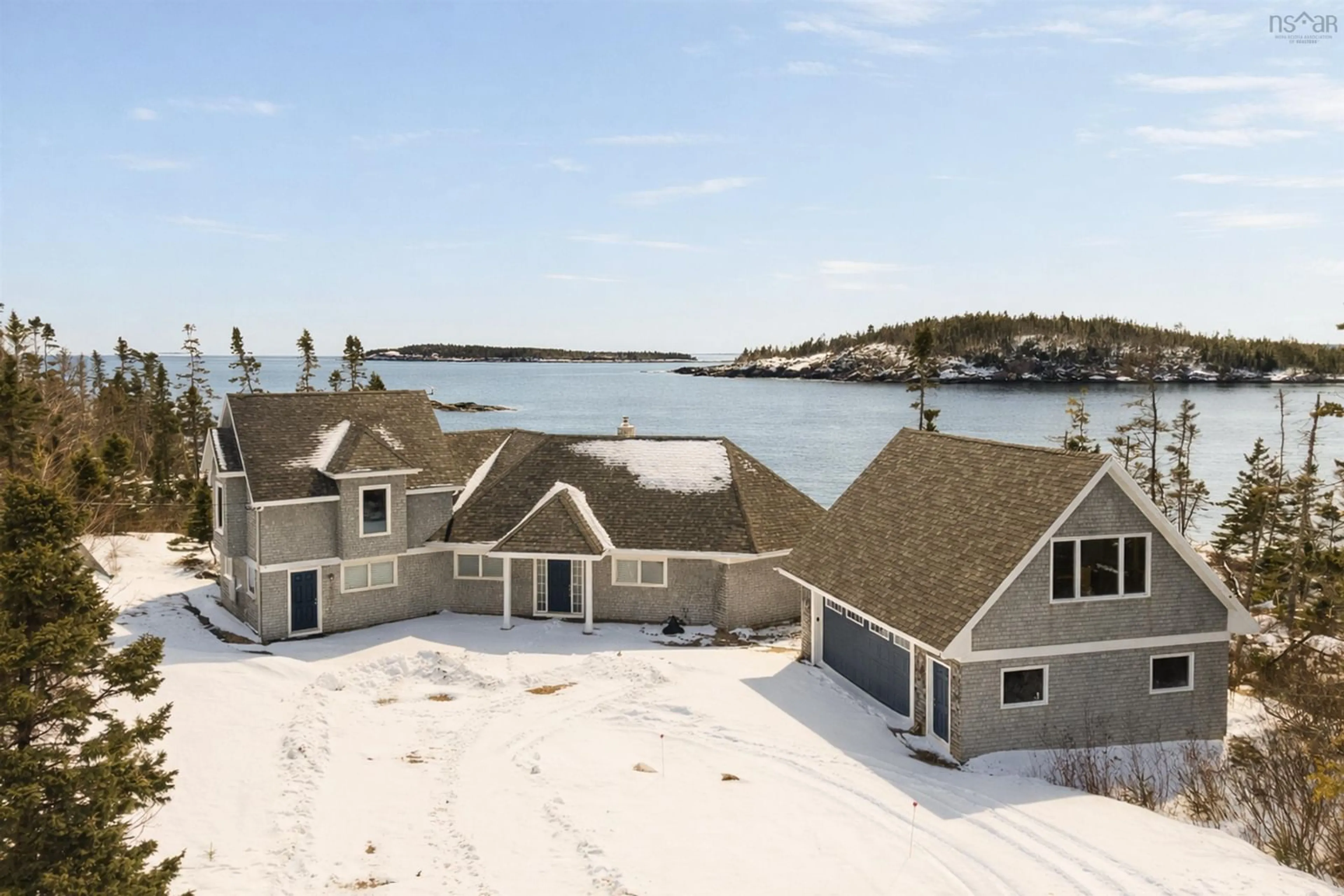 A pic from outside/outdoor area/front of a property/back of a property/a pic from drone, water/lake/river/ocean view for 108 Ocean Gate Dr, Northwest Cove Nova Scotia B0J 1T0