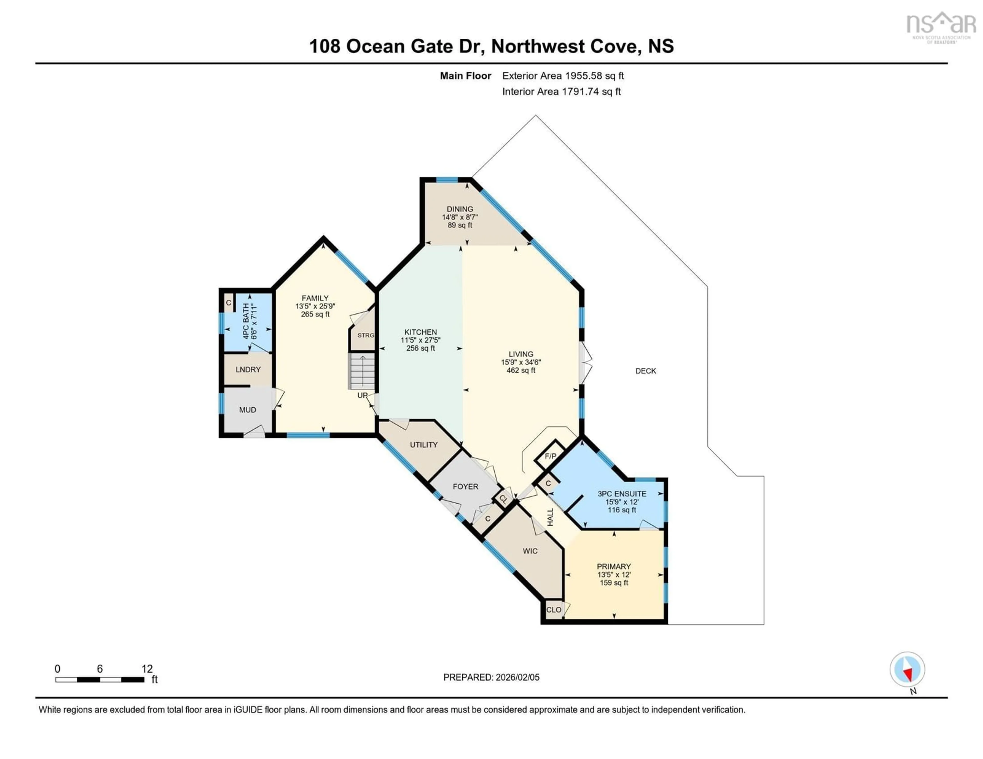 Floor plan for 108 Ocean Gate Dr, Northwest Cove Nova Scotia B0J 1T0