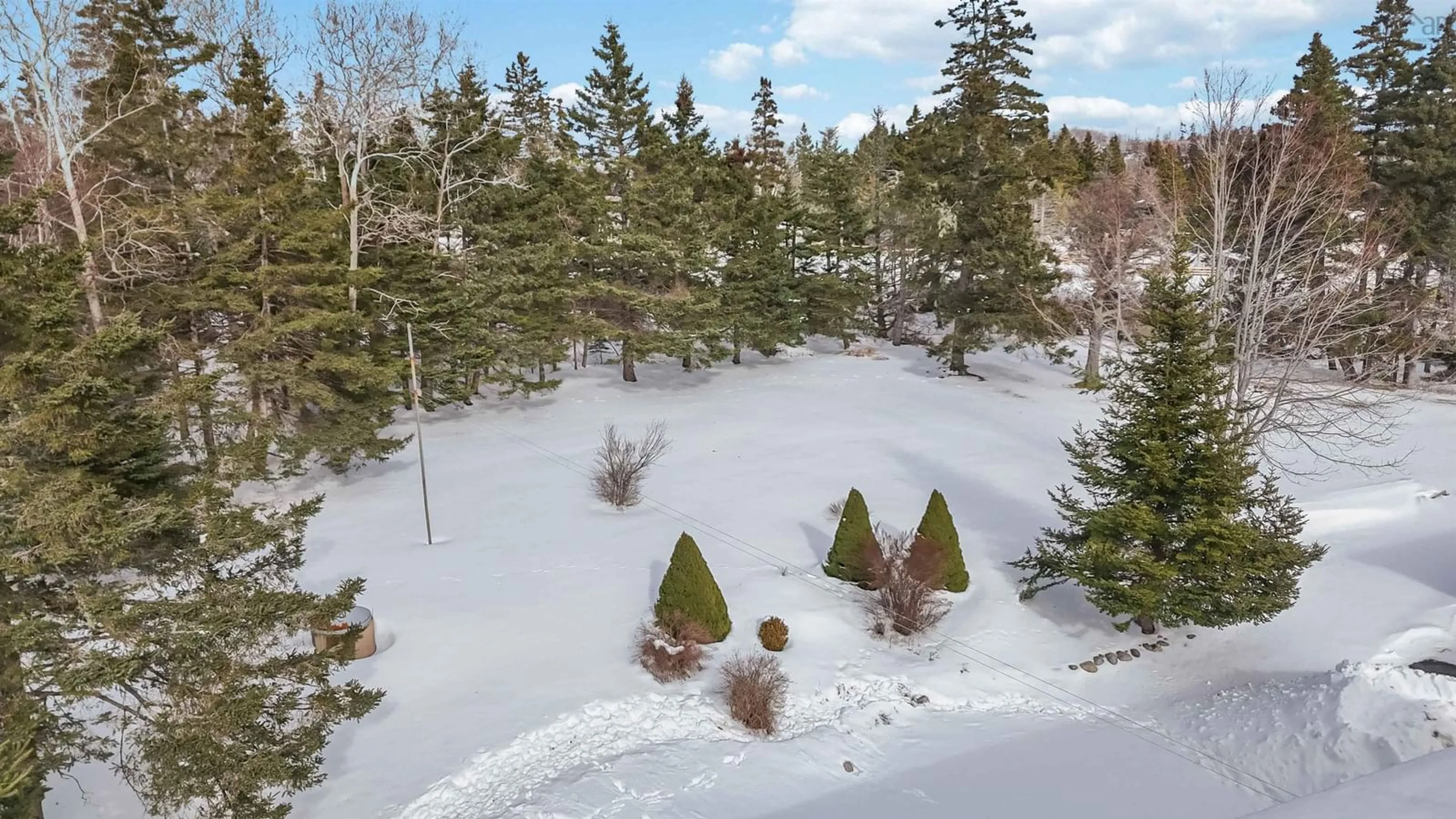 A pic from outside/outdoor area/front of a property/back of a property/a pic from drone, forest/trees view for 1157 Blue Rocks Rd, Blue Rocks Nova Scotia B0J 2C0