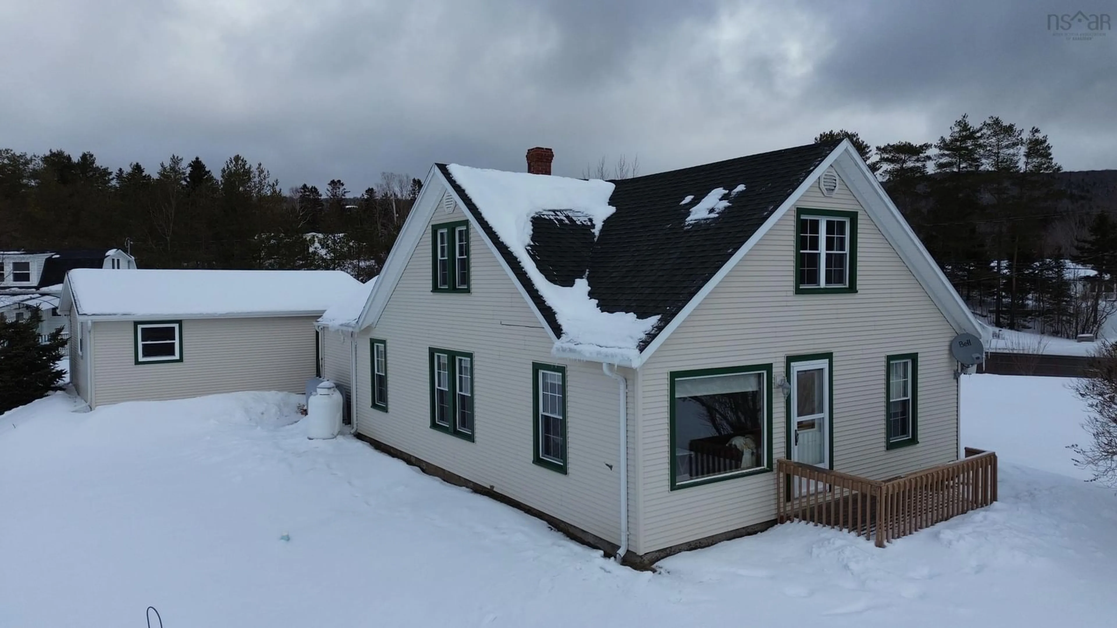 A pic from outside/outdoor area/front of a property/back of a property/a pic from drone, street for 9596 105 Hwy, Whycocomagh Nova Scotia B0E 3M0