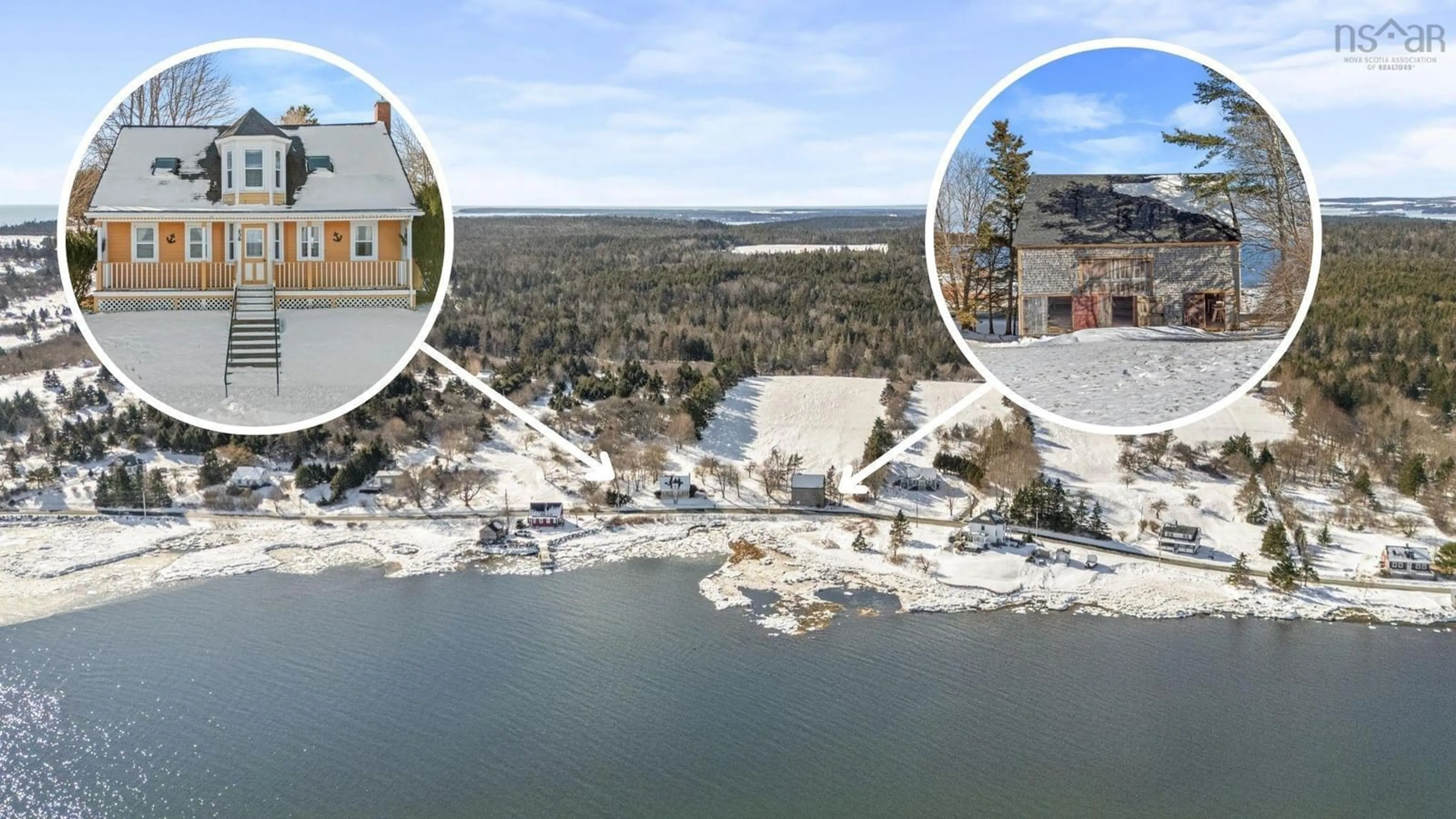 A pic from outside/outdoor area/front of a property/back of a property/a pic from drone, water/lake/river/ocean view for 406 Kingsburg Rd, Lower Rose Bay Nova Scotia B0J 2X0