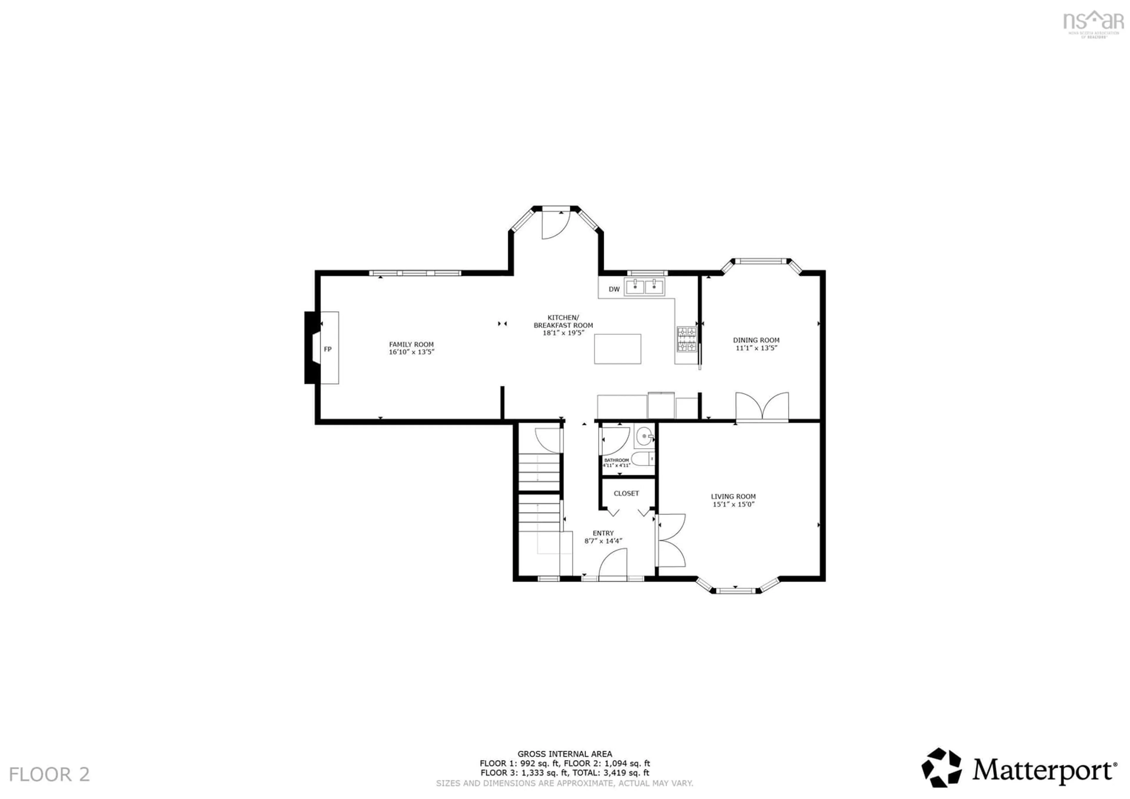 Floor plan for 15 Appian Way, Dartmouth Nova Scotia B2X 3G2