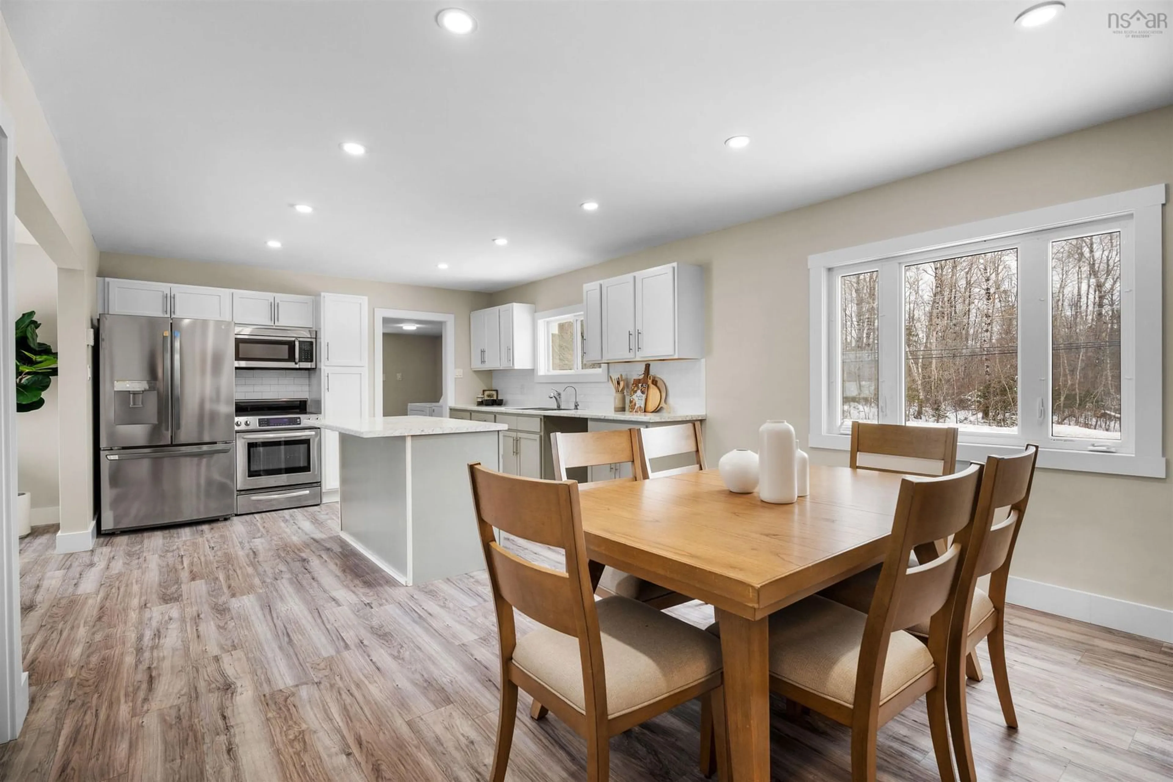 Open concept kitchen, wood/laminate floor for 1031 Wentworth Rd, Annapolis Valley Nova Scotia B0N 2T0