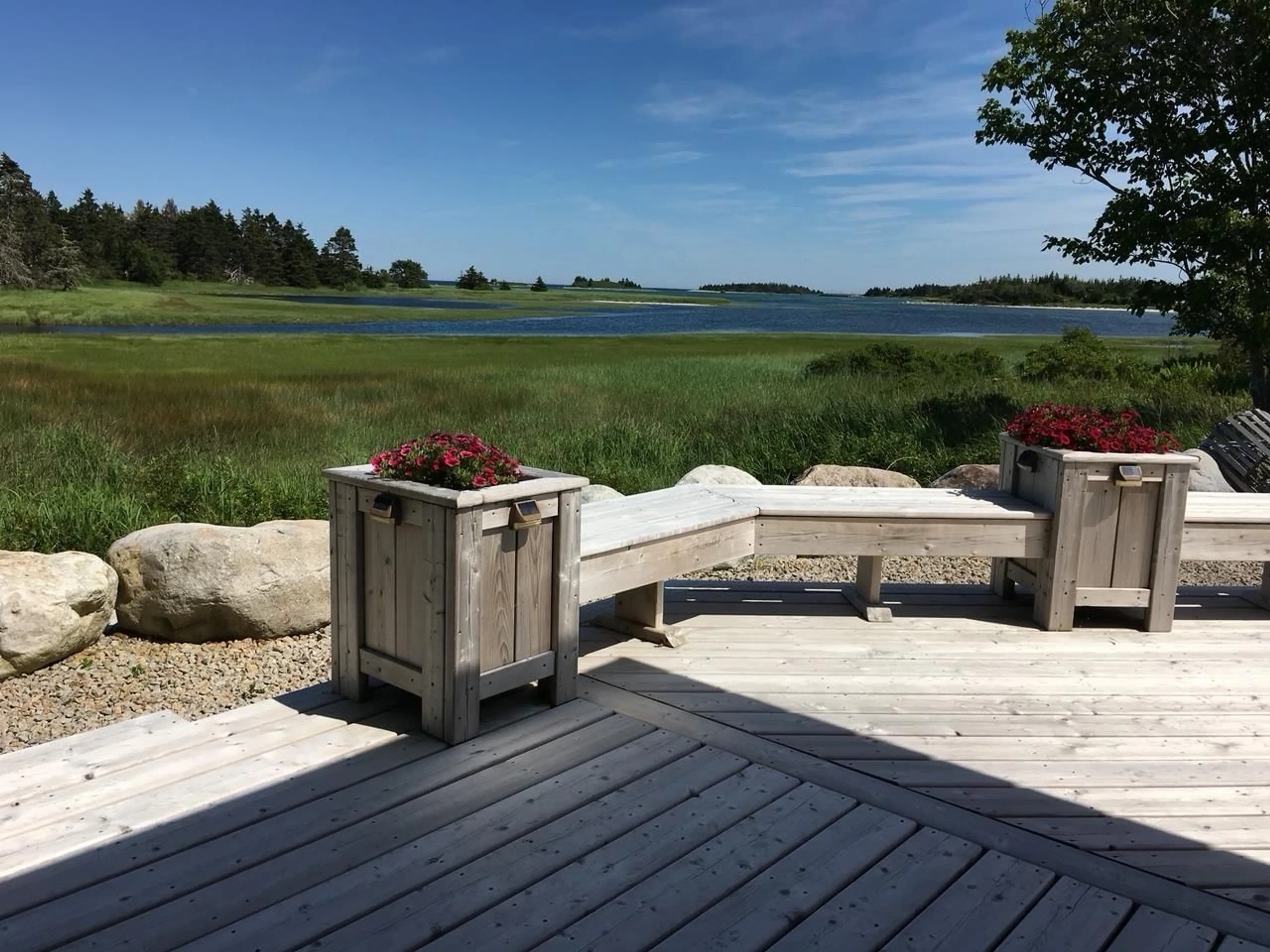 Patio, water/lake/river/ocean view for 3283 Port La Tour Rd, Port La Tour Nova Scotia B0W 1E0