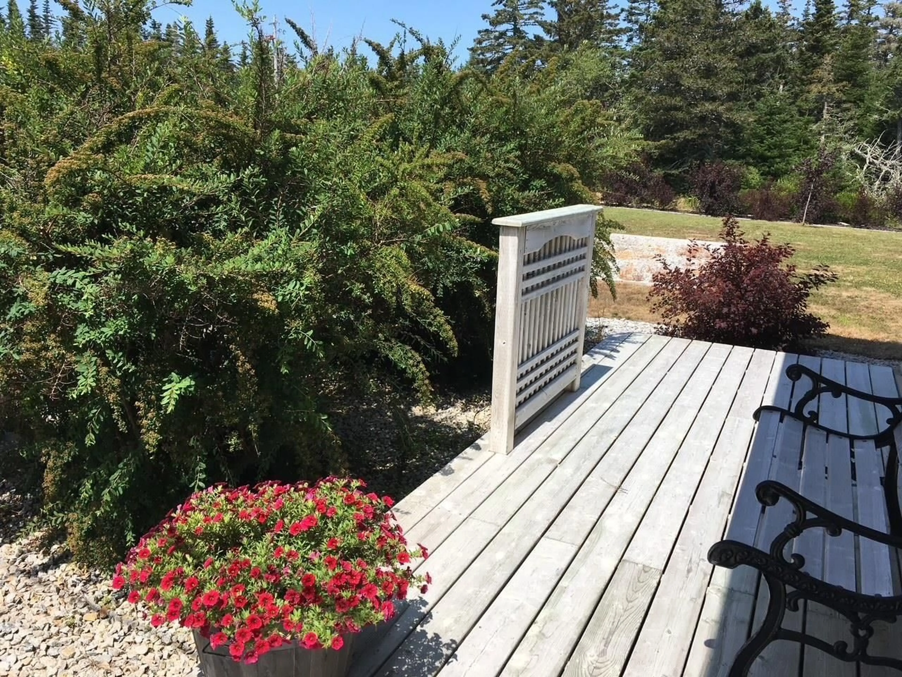 Patio, forest/trees view for 3283 Port La Tour Rd, Port La Tour Nova Scotia B0W 1E0