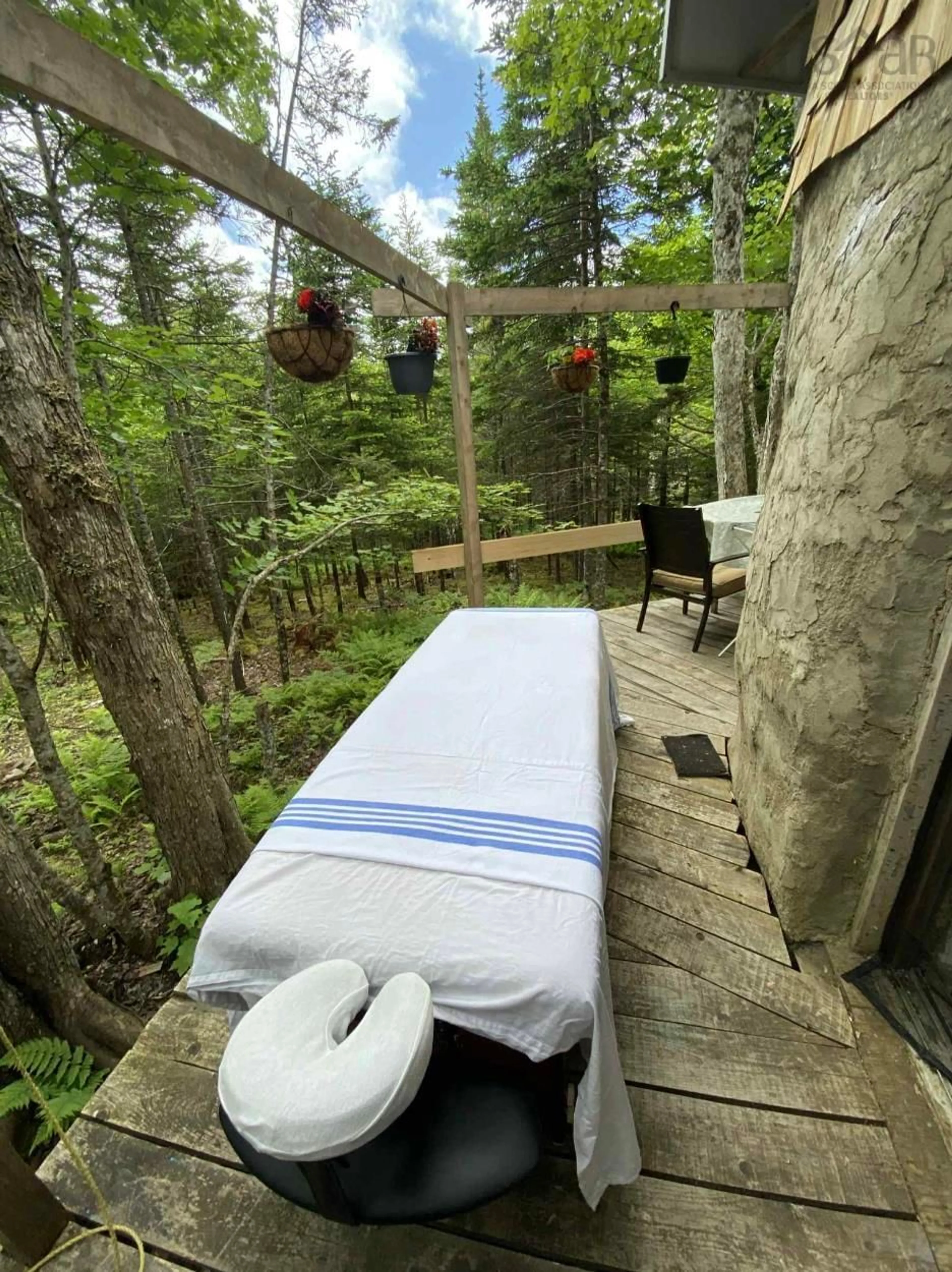 Patio, forest/trees view for 143 Cedar Dr, Cape George Estates Nova Scotia B0E 3B0