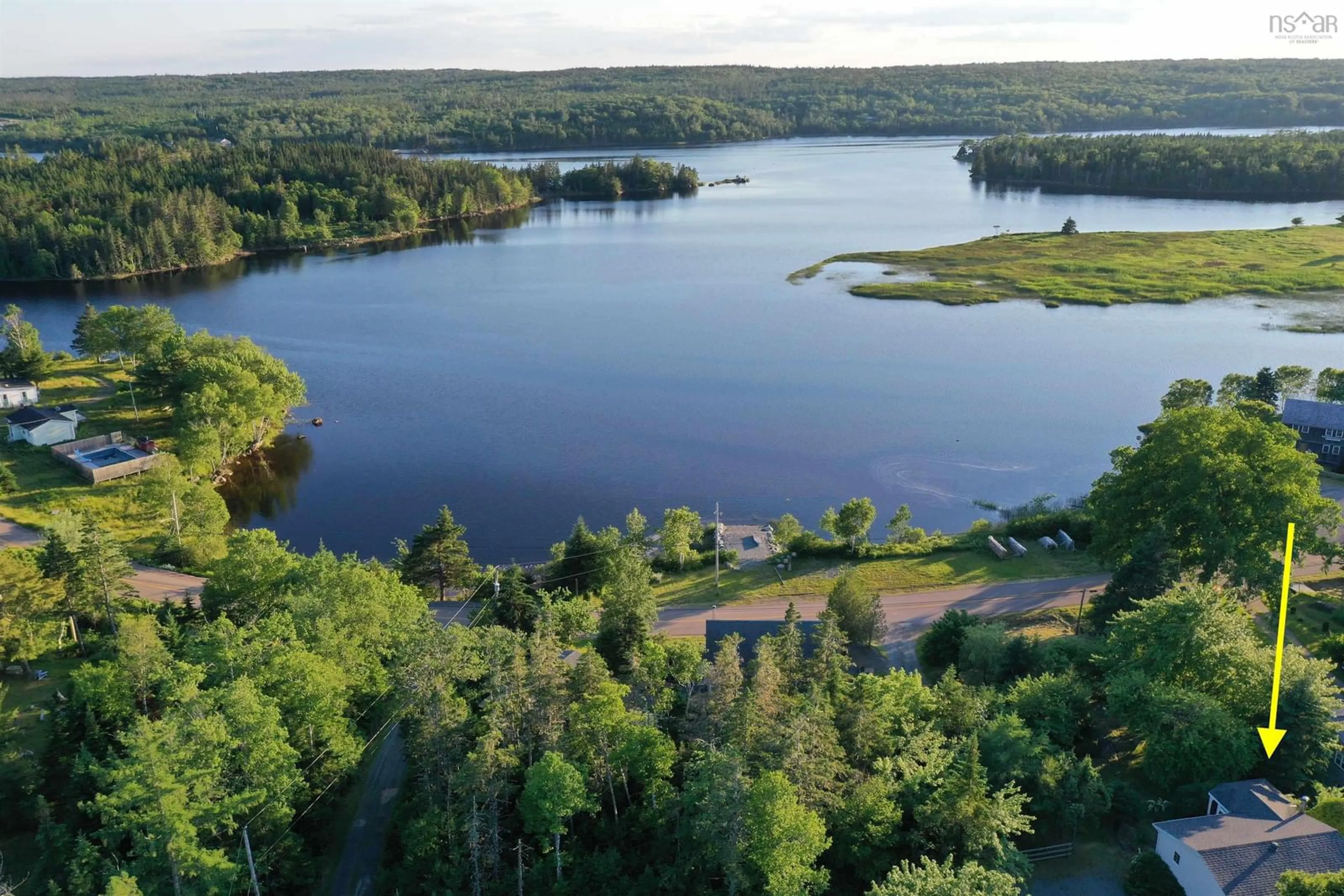 A pic from outside/outdoor area/front of a property/back of a property/a pic from drone, water/lake/river/ocean view for 4014 Sonora Rd, Sherbrooke Nova Scotia B0J 3C0
