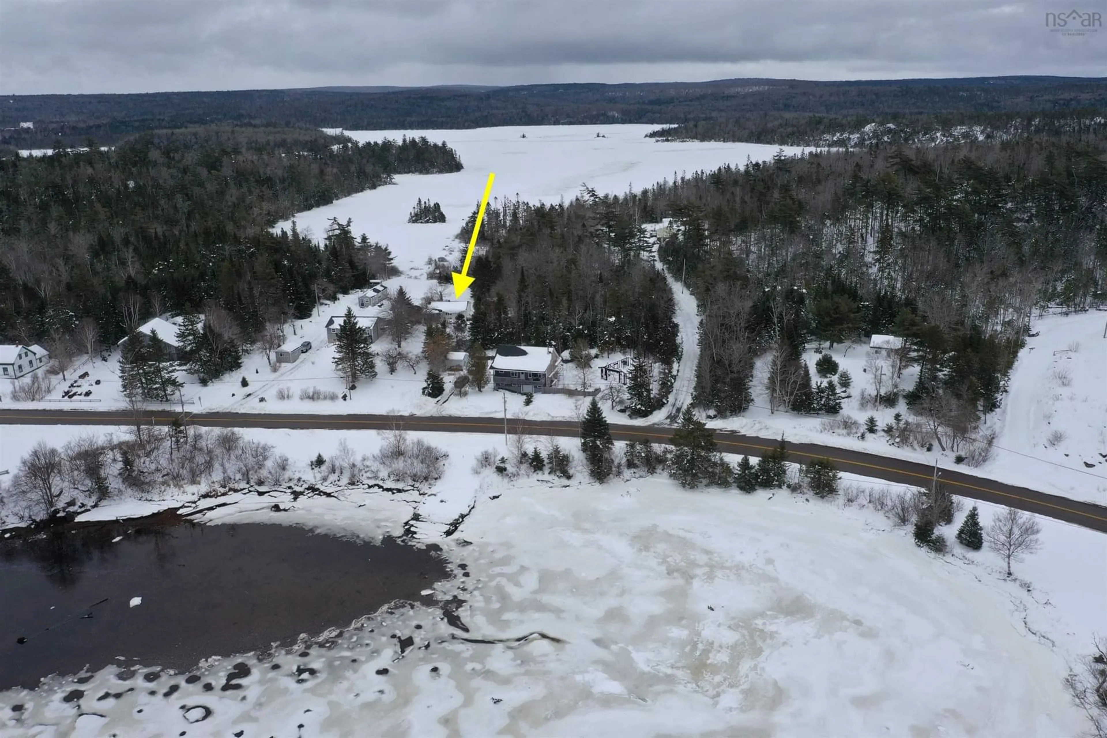 A pic from outside/outdoor area/front of a property/back of a property/a pic from drone, water/lake/river/ocean view for 4014 Sonora Rd, Sherbrooke Nova Scotia B0J 3C0