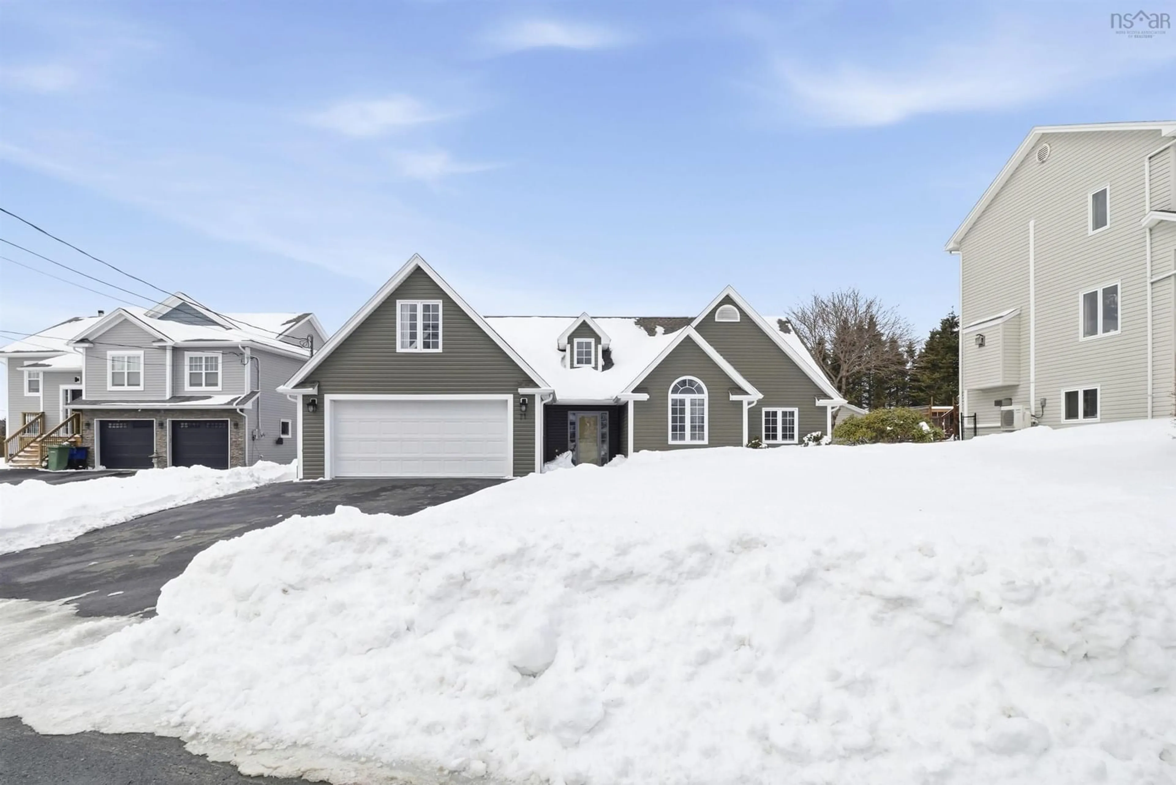 Home with vinyl exterior material, street for 71 Longard Dr, Timberlea Nova Scotia B3T 2E1