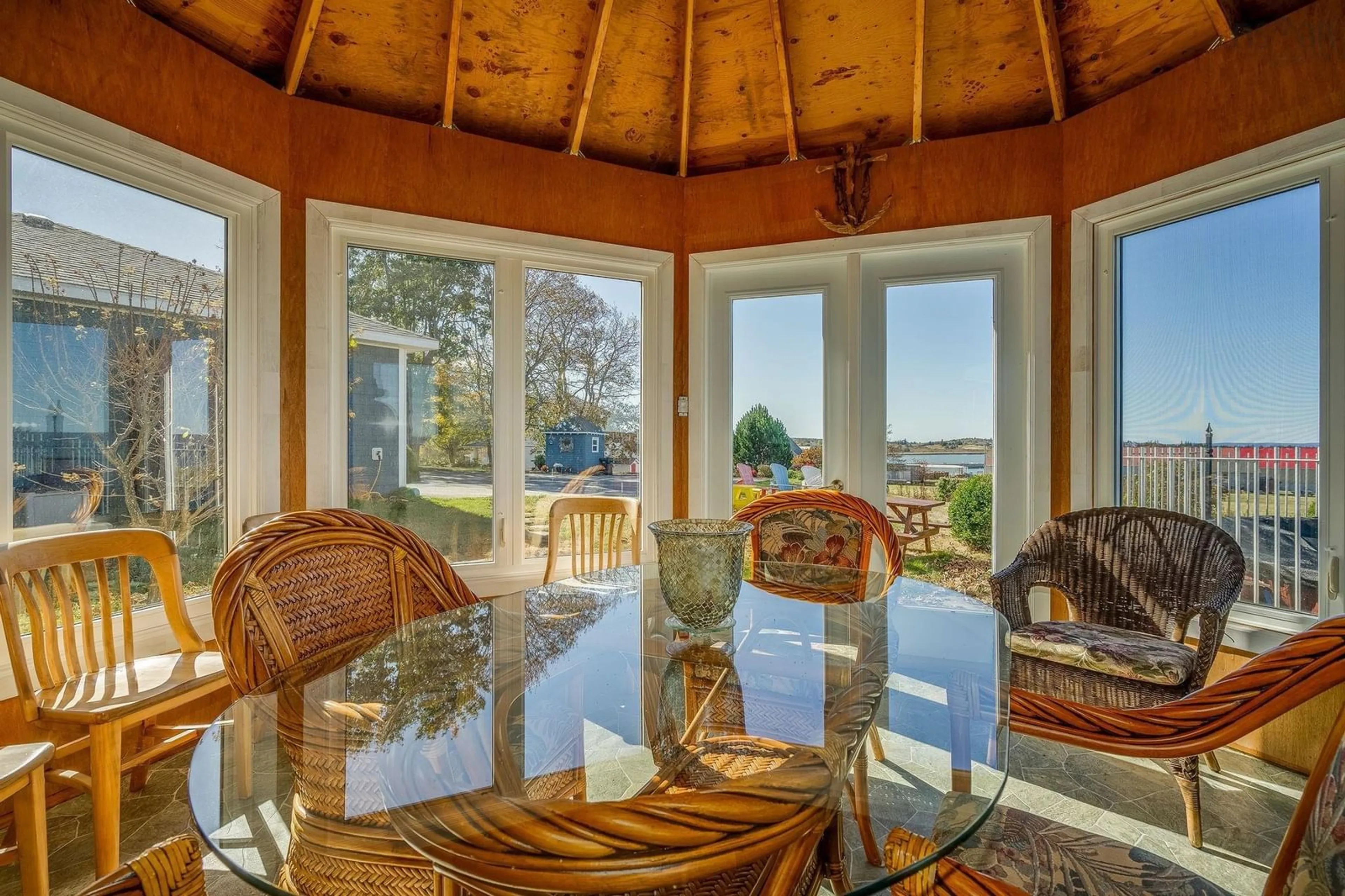 Patio, water/lake/river/ocean view for 3315 Highway 1, Belliveaus Cove Nova Scotia B0W 1J0