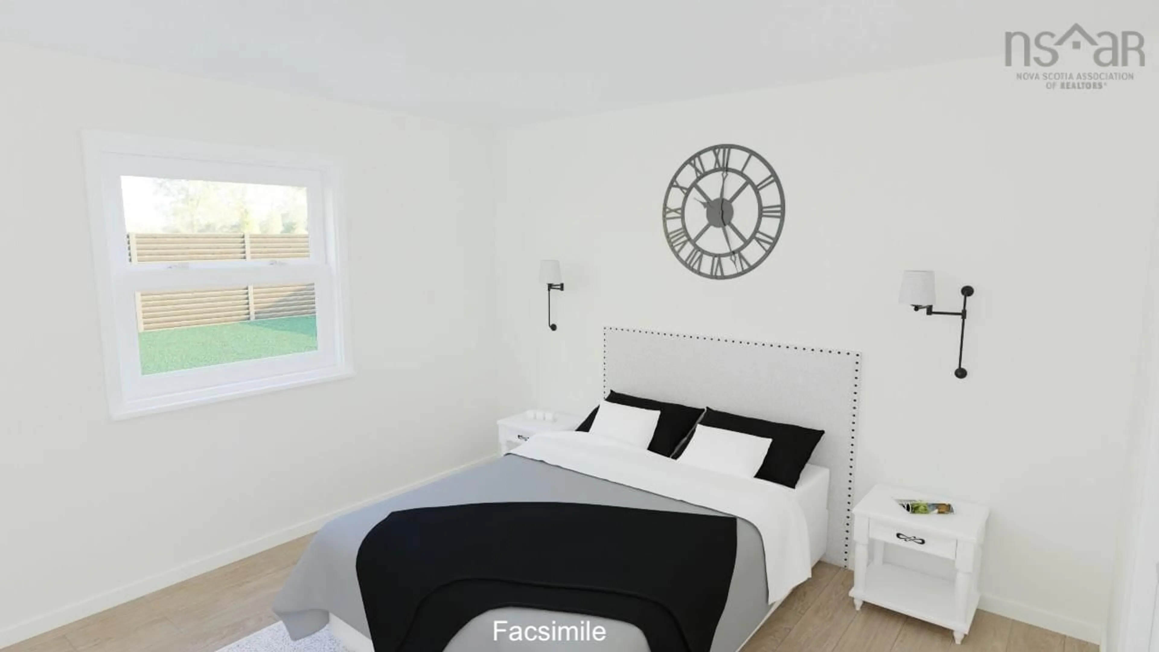 Bedroom with bed, wood/laminate floor for Irwin Lake Rd, Hilden Nova Scotia B0N 1C0