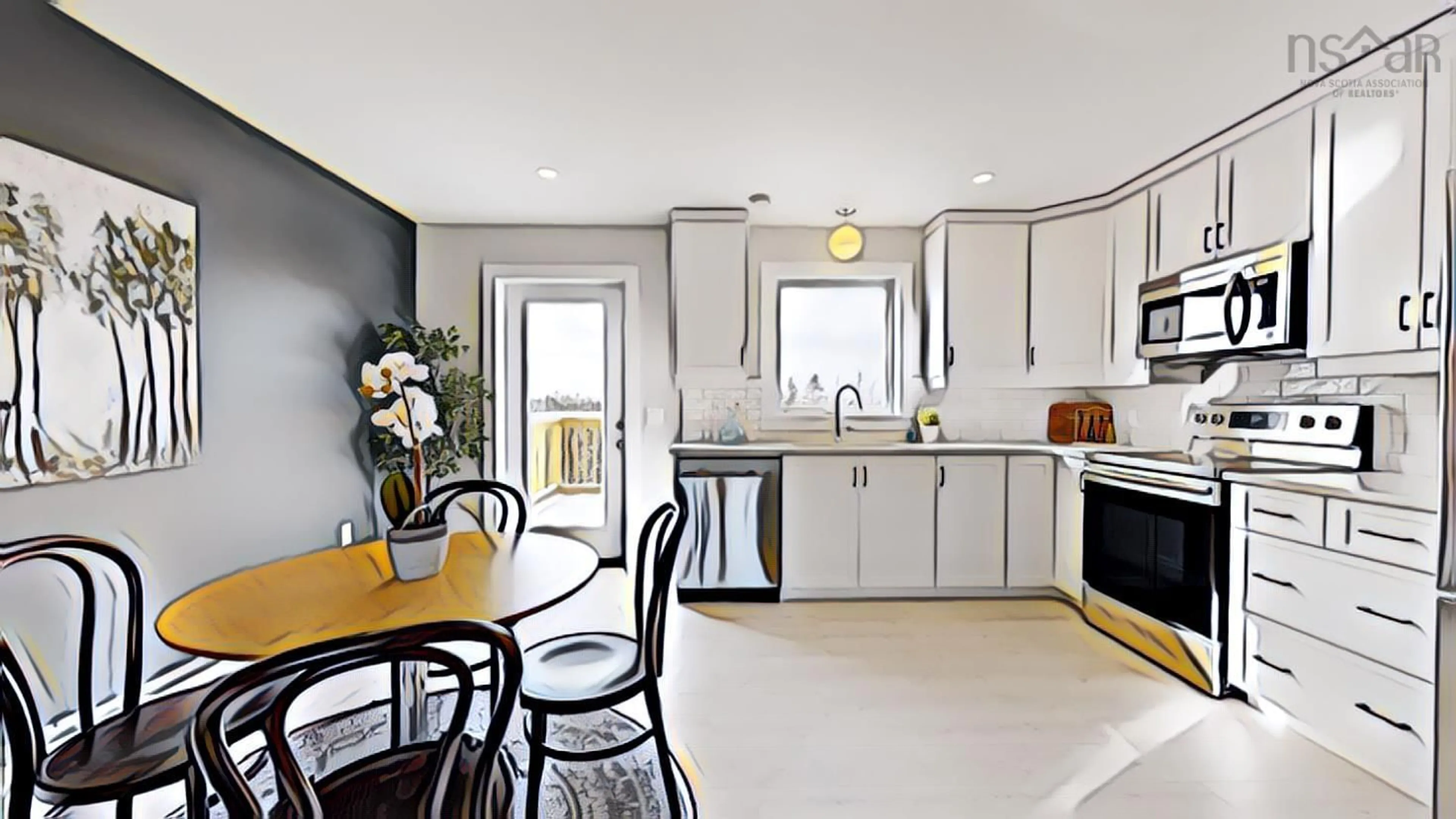 Open concept kitchen, ceramic/tile floor for 223 Surf Dr #Lot, Whites Lake Nova Scotia B3T 1W4