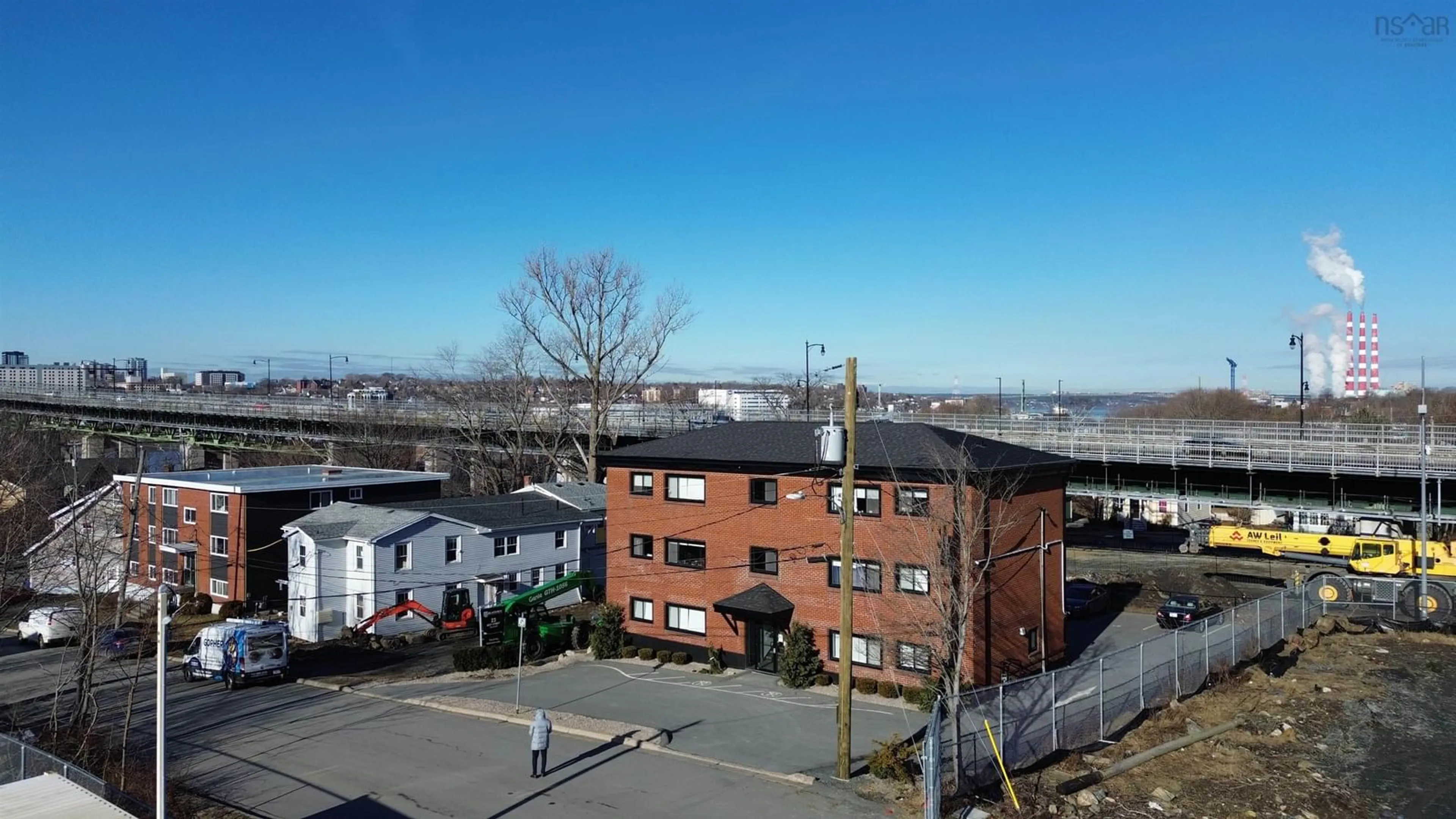 A pic from outside/outdoor area/front of a property/back of a property/a pic from drone, city buildings view from balcony for 23 Best St, Dartmouth Nova Scotia B3A 2W9