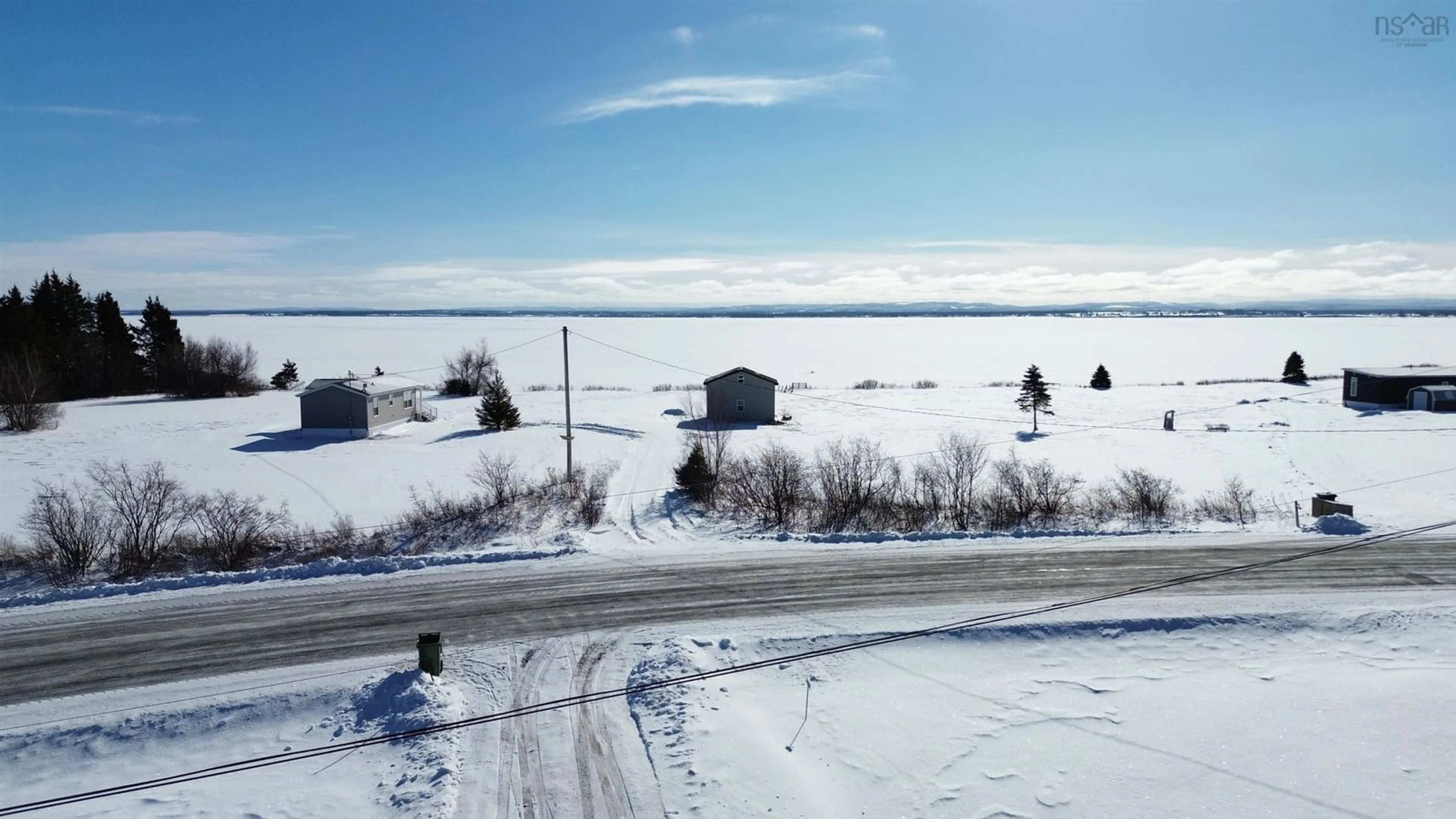 A pic from outside/outdoor area/front of a property/back of a property/a pic from drone, water/lake/river/ocean view for 3999 Malagash Rd, Malagash Point Nova Scotia B0K 1E0
