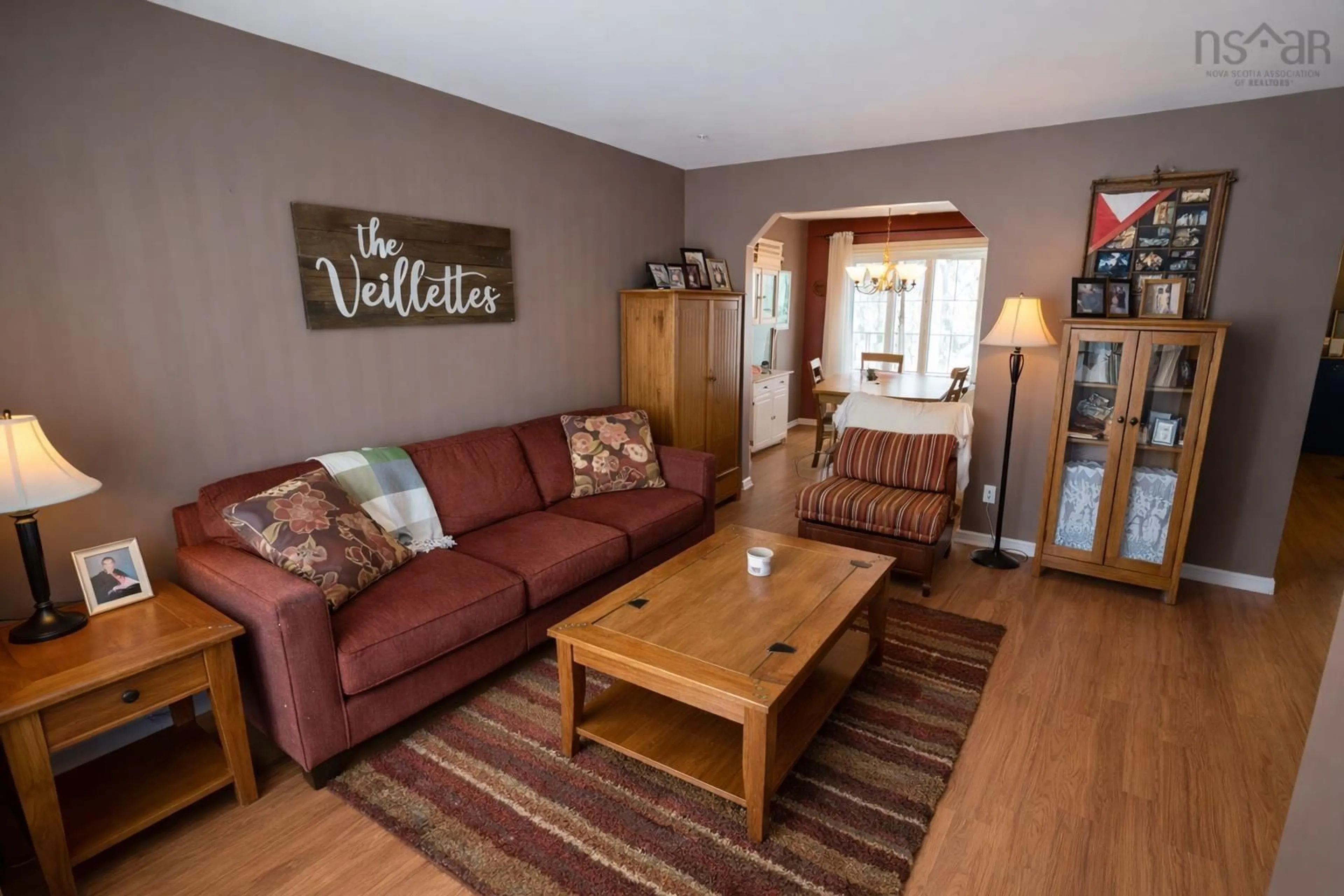 Living room with furniture, wood/laminate floor for 76 Rosewood Lane, Eastern Passage Nova Scotia B3G 1B3
