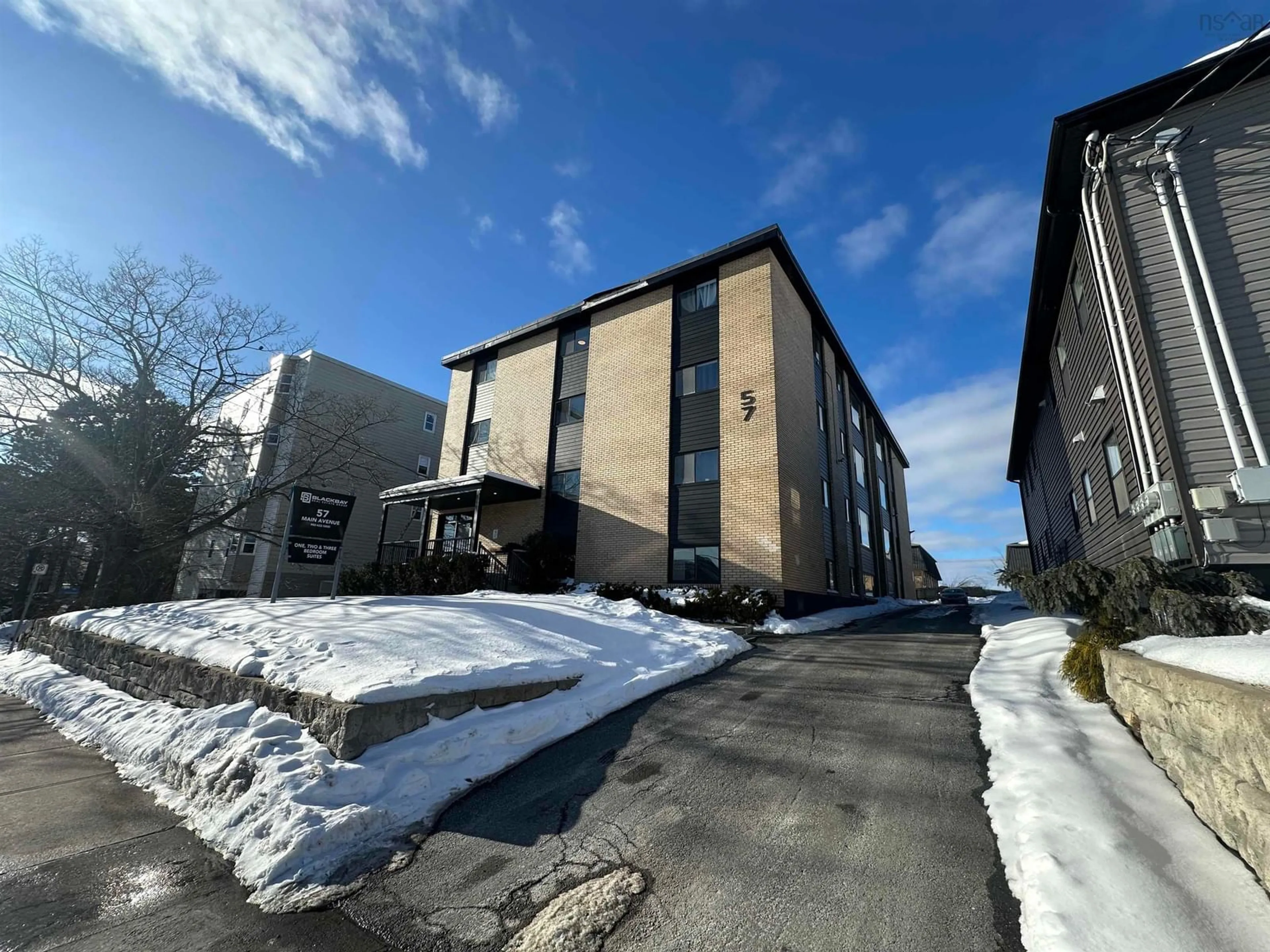 A pic from outside/outdoor area/front of a property/back of a property/a pic from drone, building for 57 & 58 Main Ave, Fairview Nova Scotia B3M 1A4