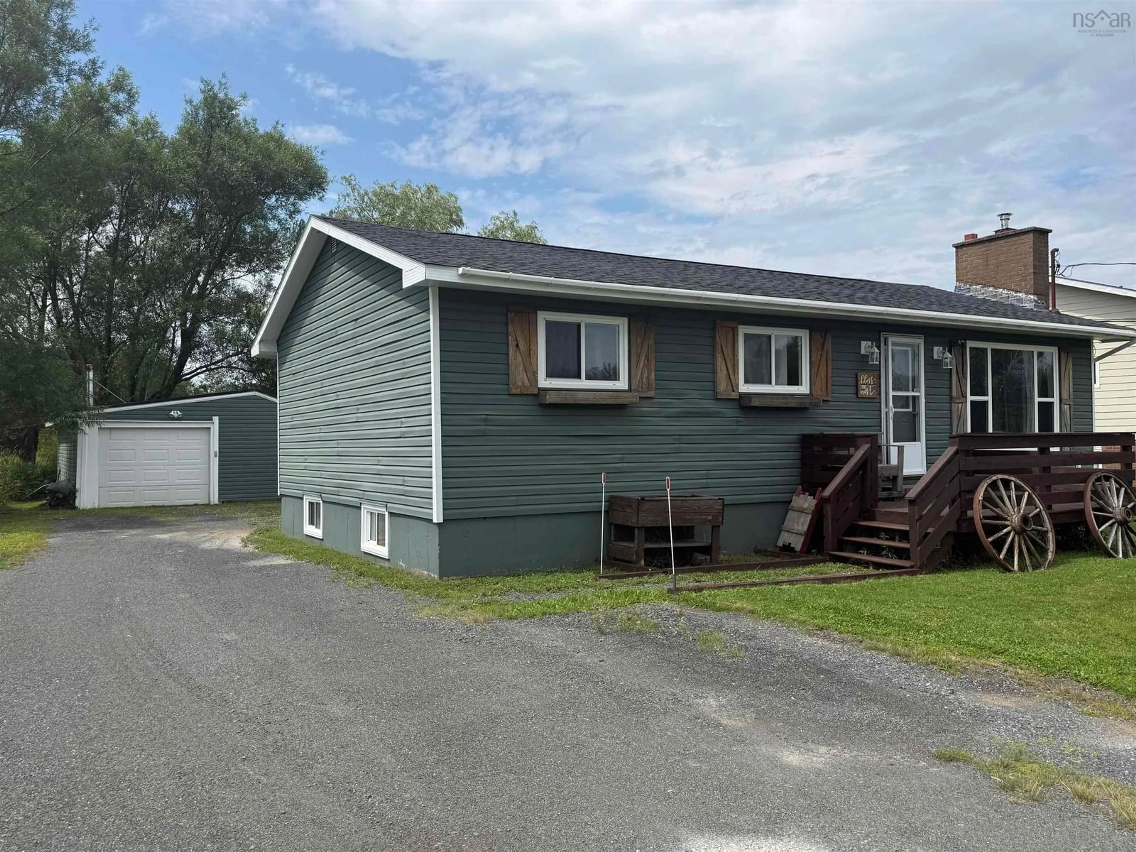 Home with vinyl exterior material, street for 1668 Mackay St, Westville Nova Scotia B0K 2A0