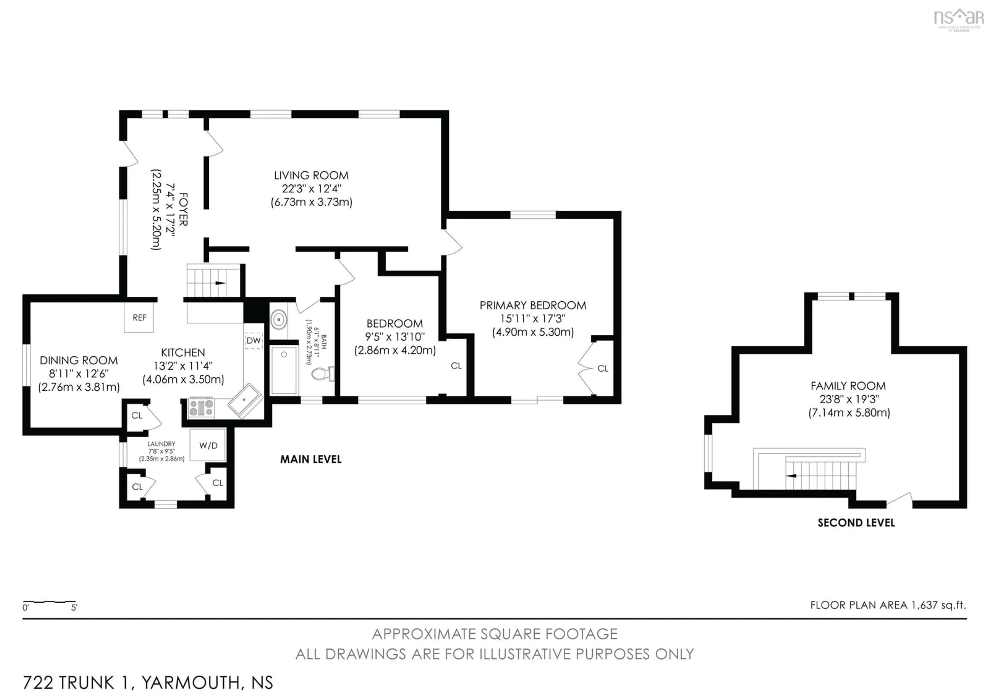 Floor plan for 722 Highway 1, Hebron Nova Scotia B5A 5Z5