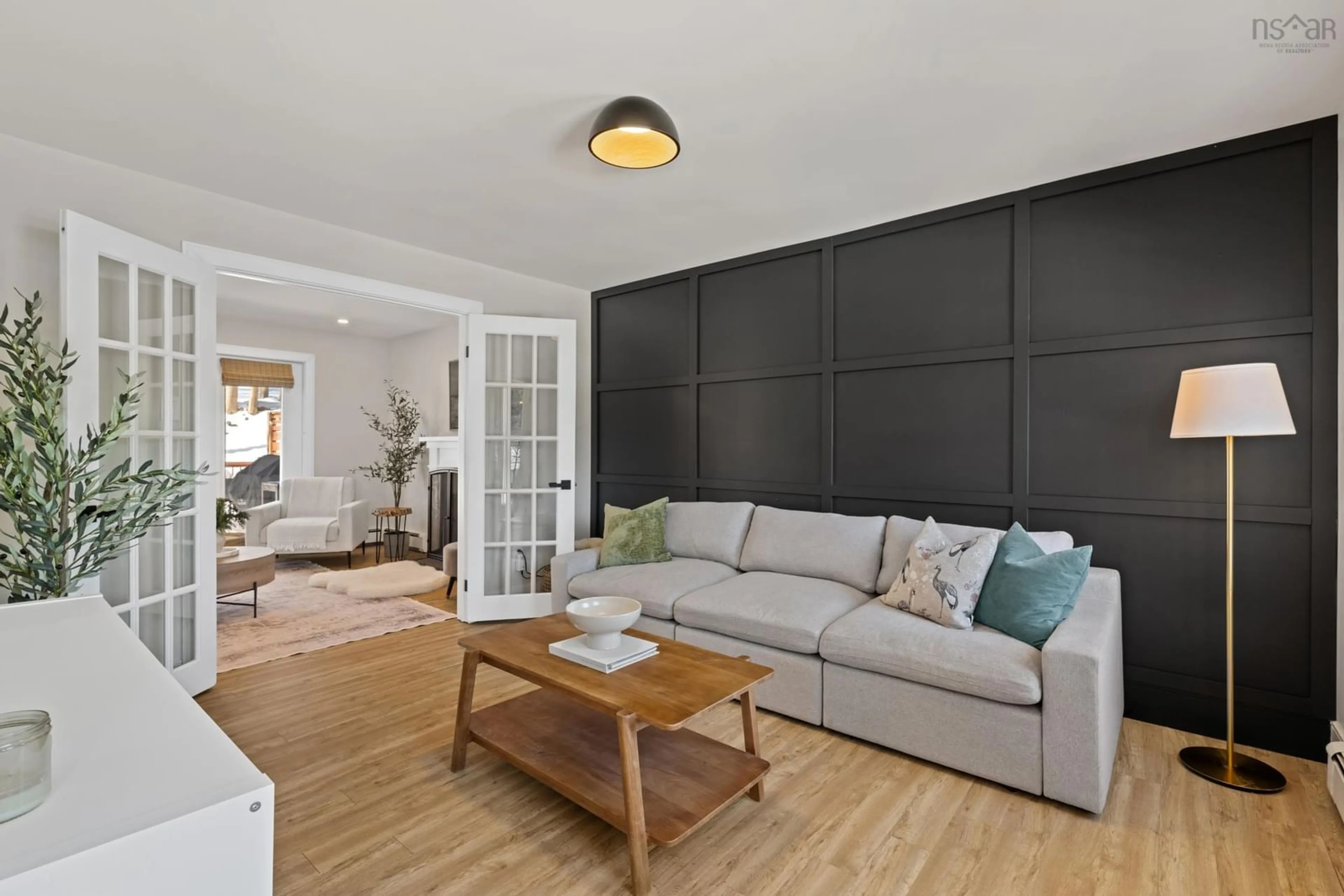 Living room with furniture, wood/laminate floor for 29 Donaldson Ave, Halifax Nova Scotia B3M 3B4