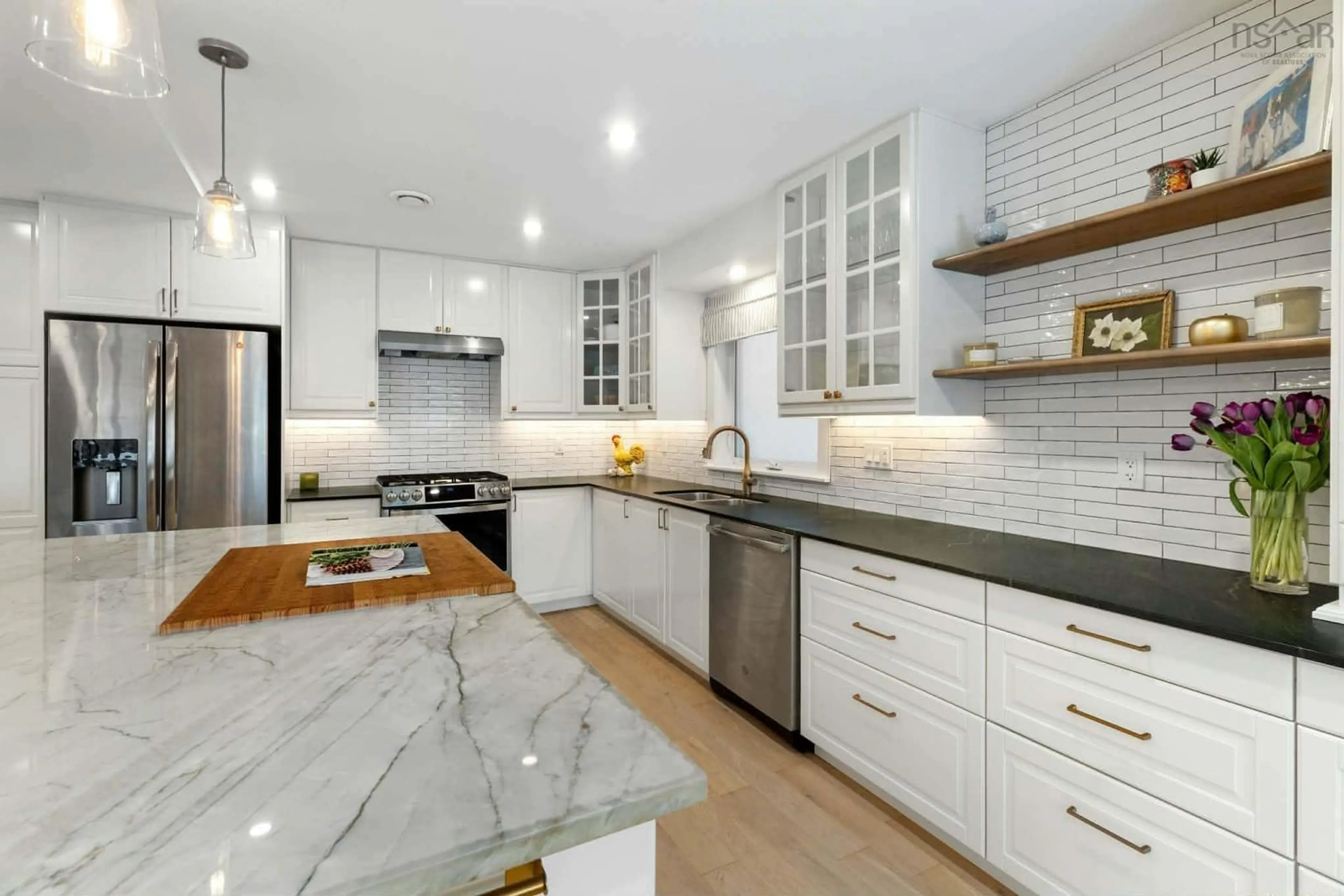 Contemporary kitchen, ceramic/tile floor for 1162 Waterloo St, Halifax Nova Scotia B3H 3L4