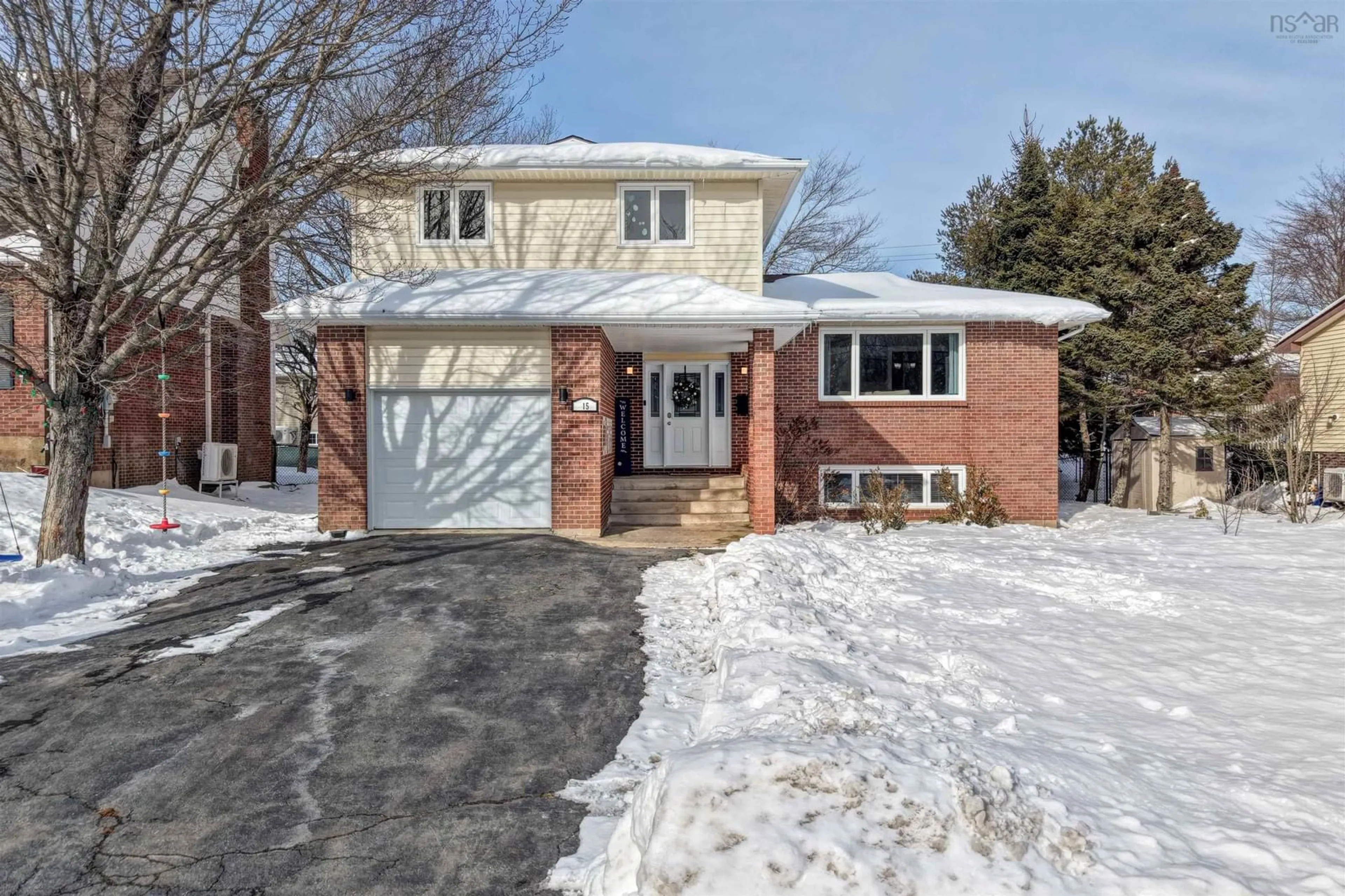 Home with brick exterior material, street for 15 Bellroyal Crt, Cole Harbour Nova Scotia B2V 2B4