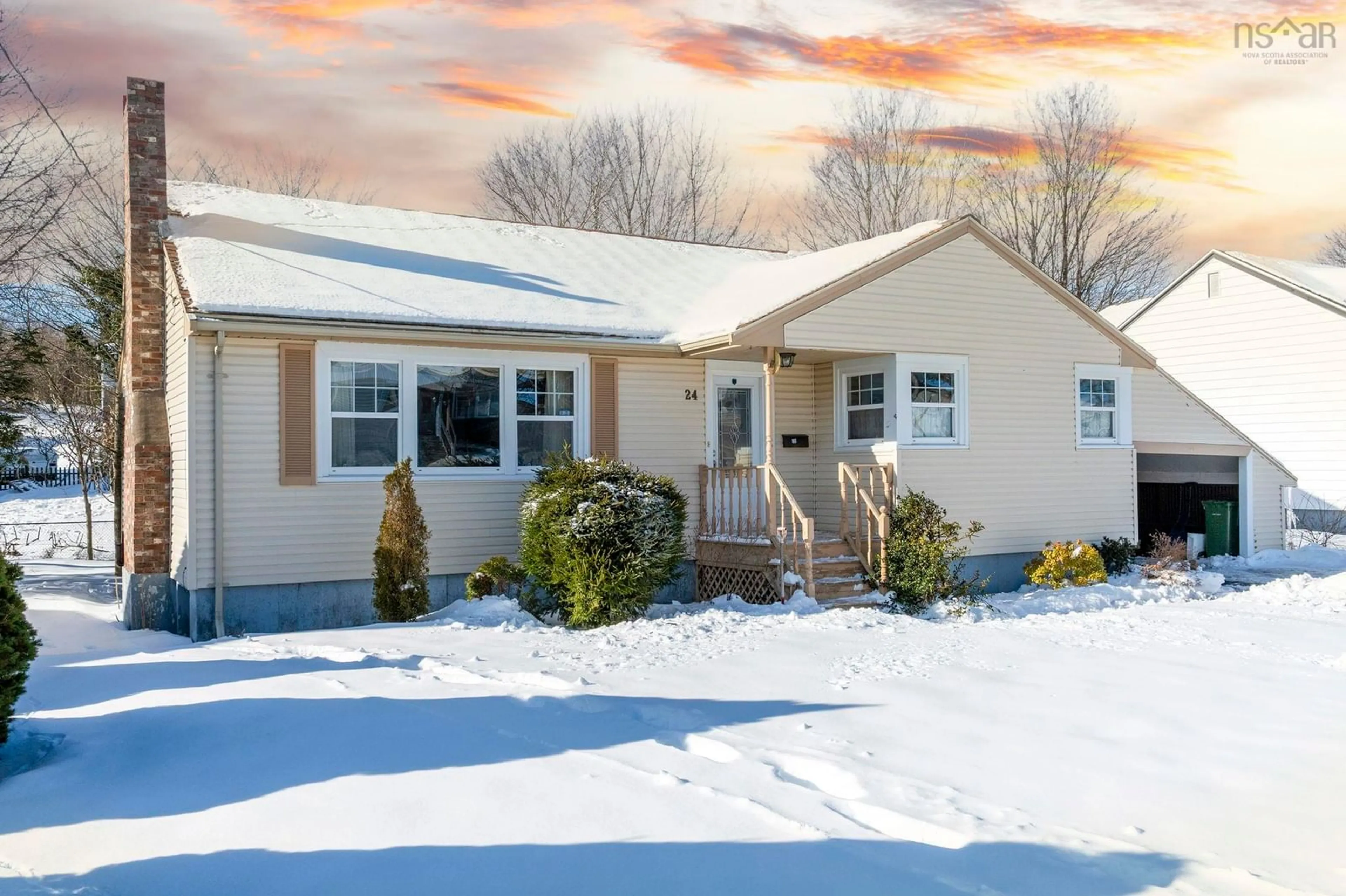 Home with vinyl exterior material, street for 24 Penhorn Dr, Dartmouth Nova Scotia B2Y 3K3