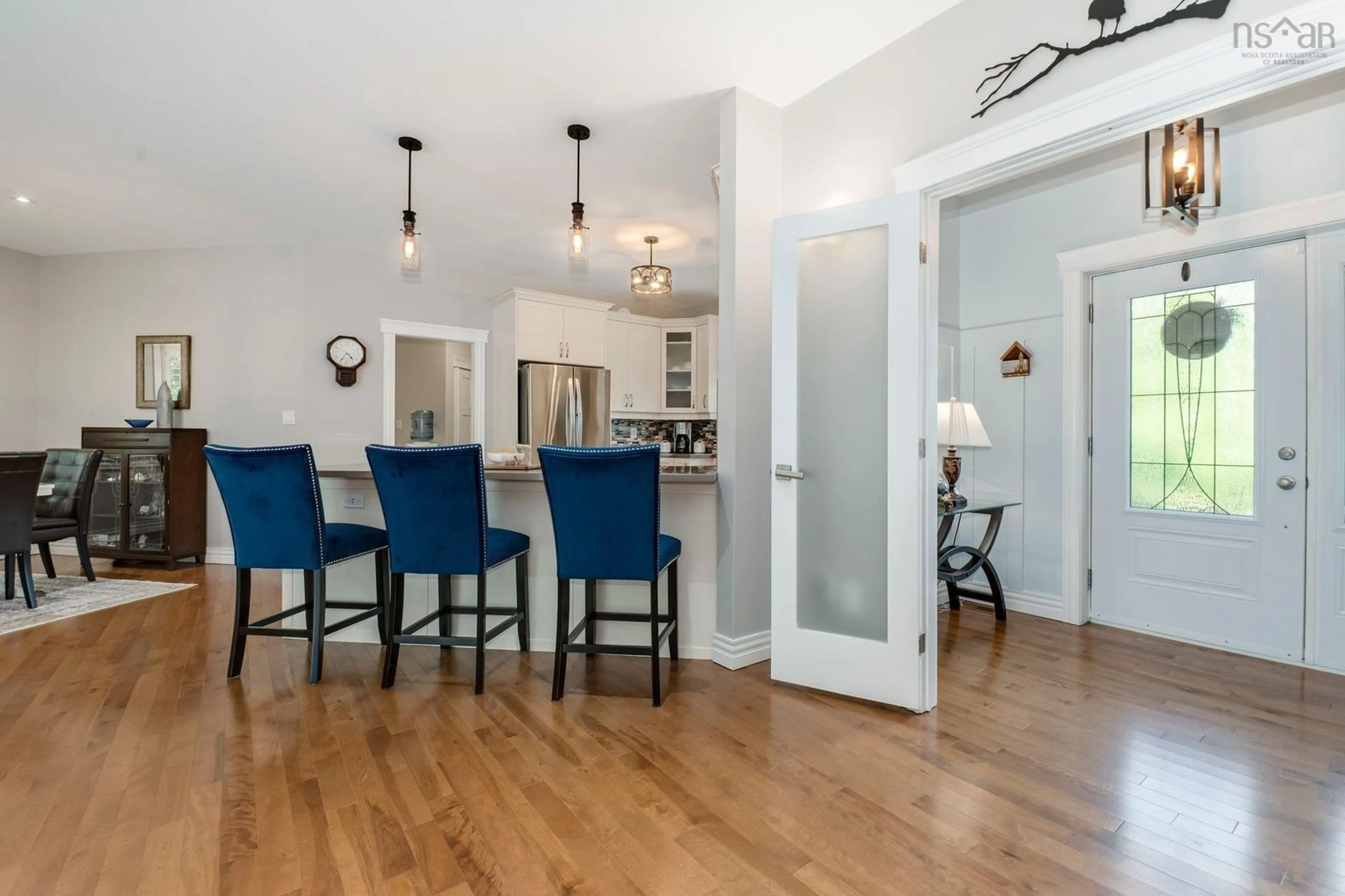 Open concept kitchen, wood/laminate floor for 331 Masons Point Road, Head Of St. Margarets Bay Nova Scotia B3Z 1Z1