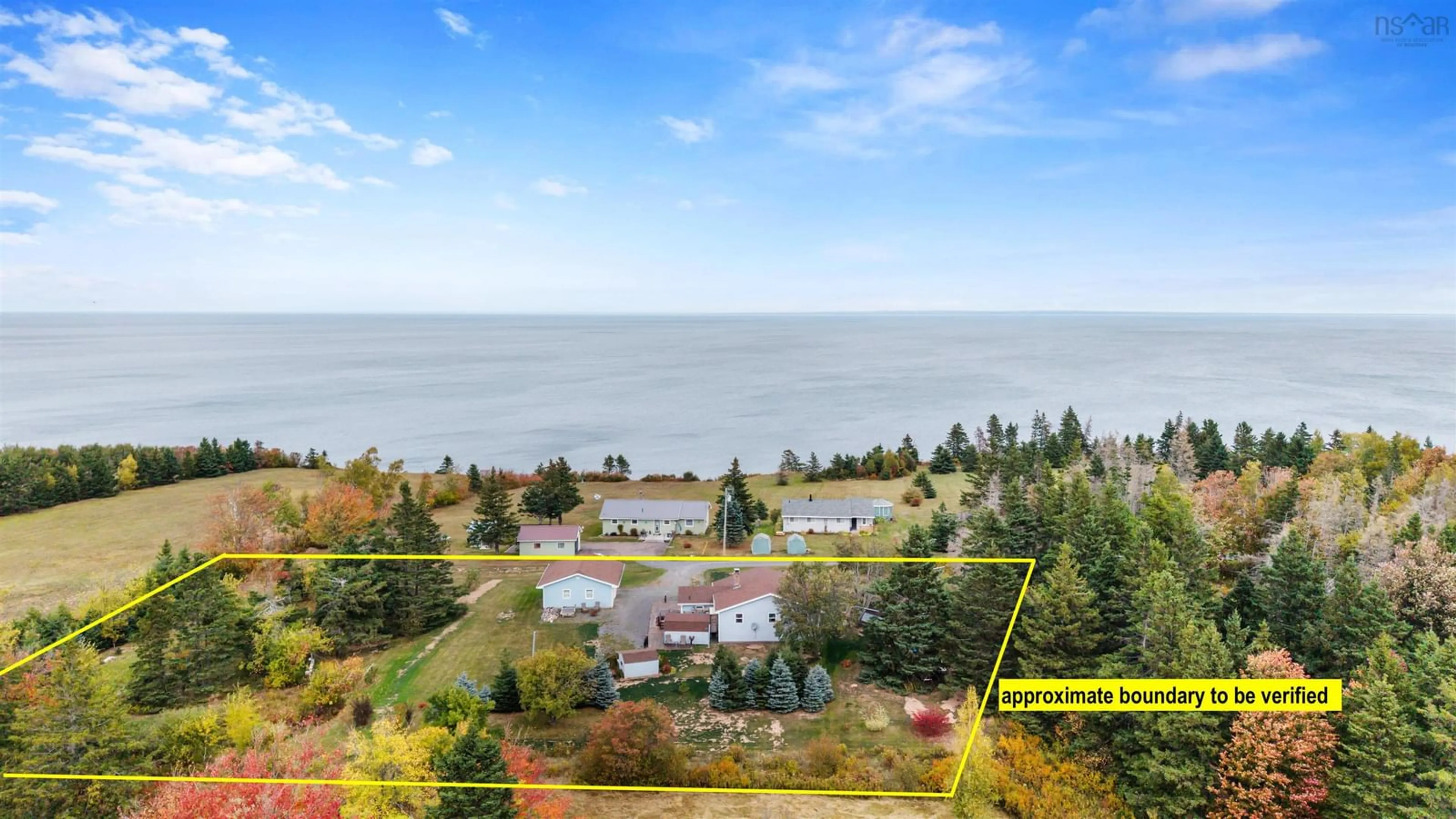 A pic from outside/outdoor area/front of a property/back of a property/a pic from drone, water/lake/river/ocean view for 59 West Toney Dr, Seafoam Nova Scotia B0K 1N0