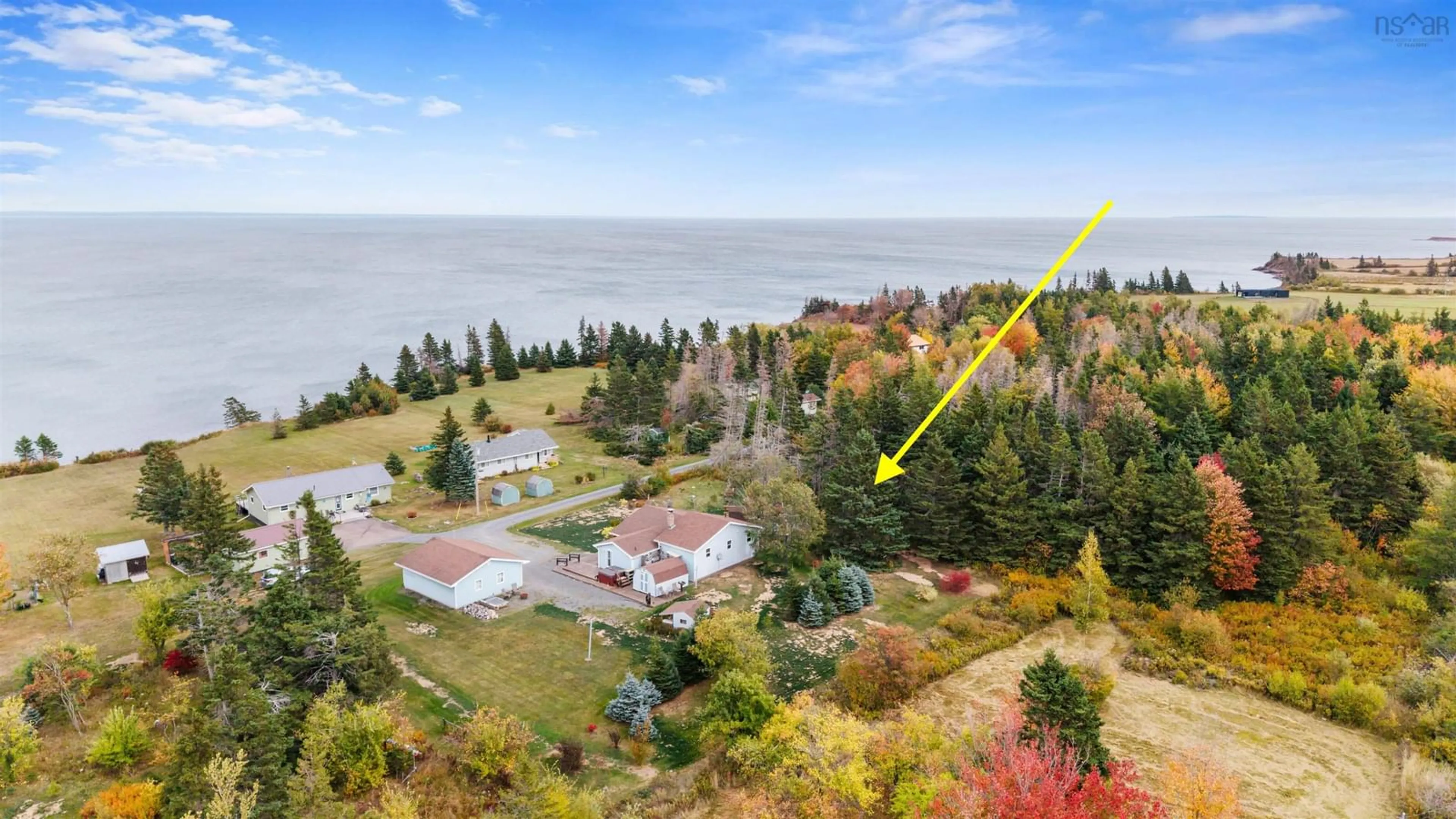 A pic from outside/outdoor area/front of a property/back of a property/a pic from drone, water/lake/river/ocean view for 59 West Toney Dr, Seafoam Nova Scotia B0K 1N0