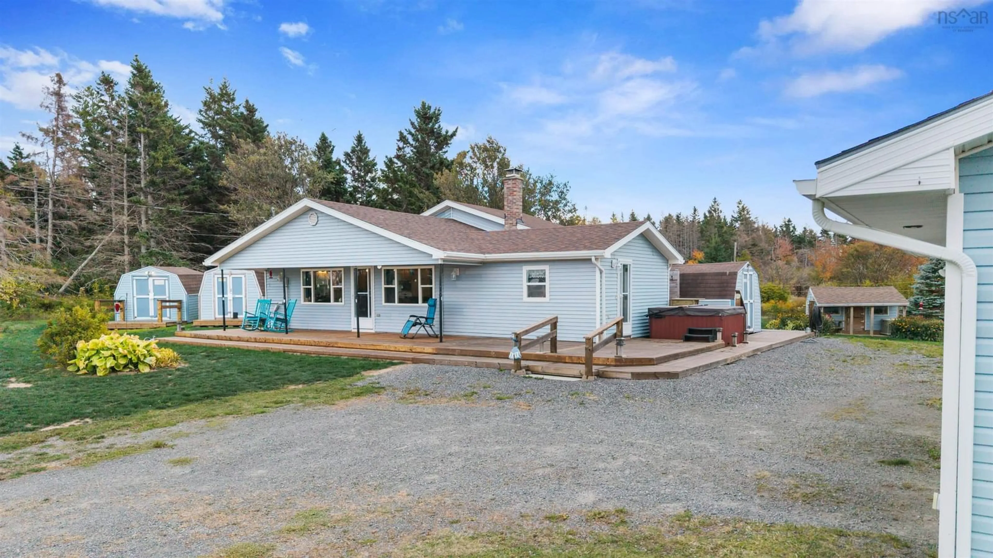 A pic from outside/outdoor area/front of a property/back of a property/a pic from drone, water/lake/river/ocean view for 59 West Toney Dr, Seafoam Nova Scotia B0K 1N0