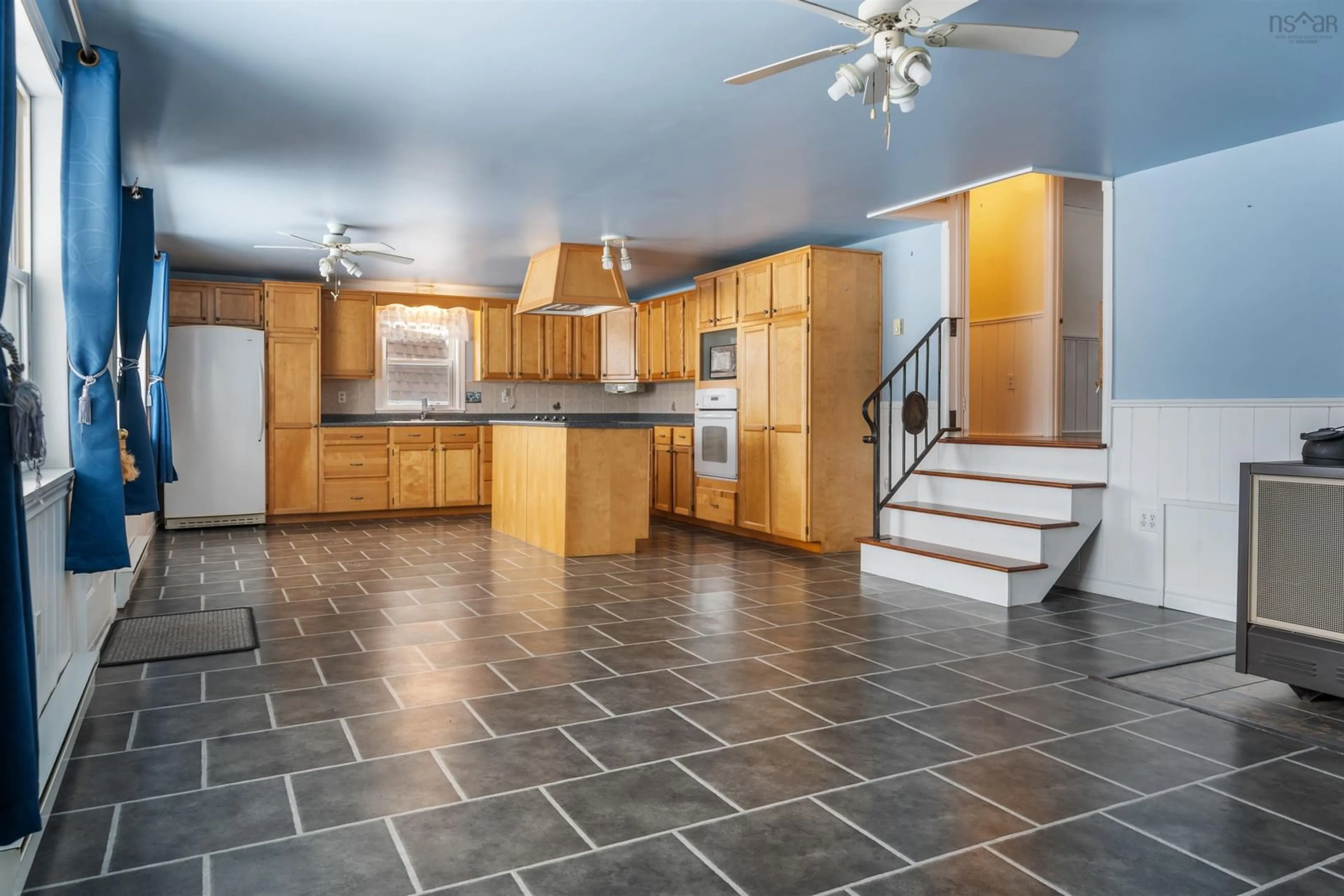Open concept kitchen, ceramic/tile floor for 59 West Toney Dr, Seafoam Nova Scotia B0K 1N0