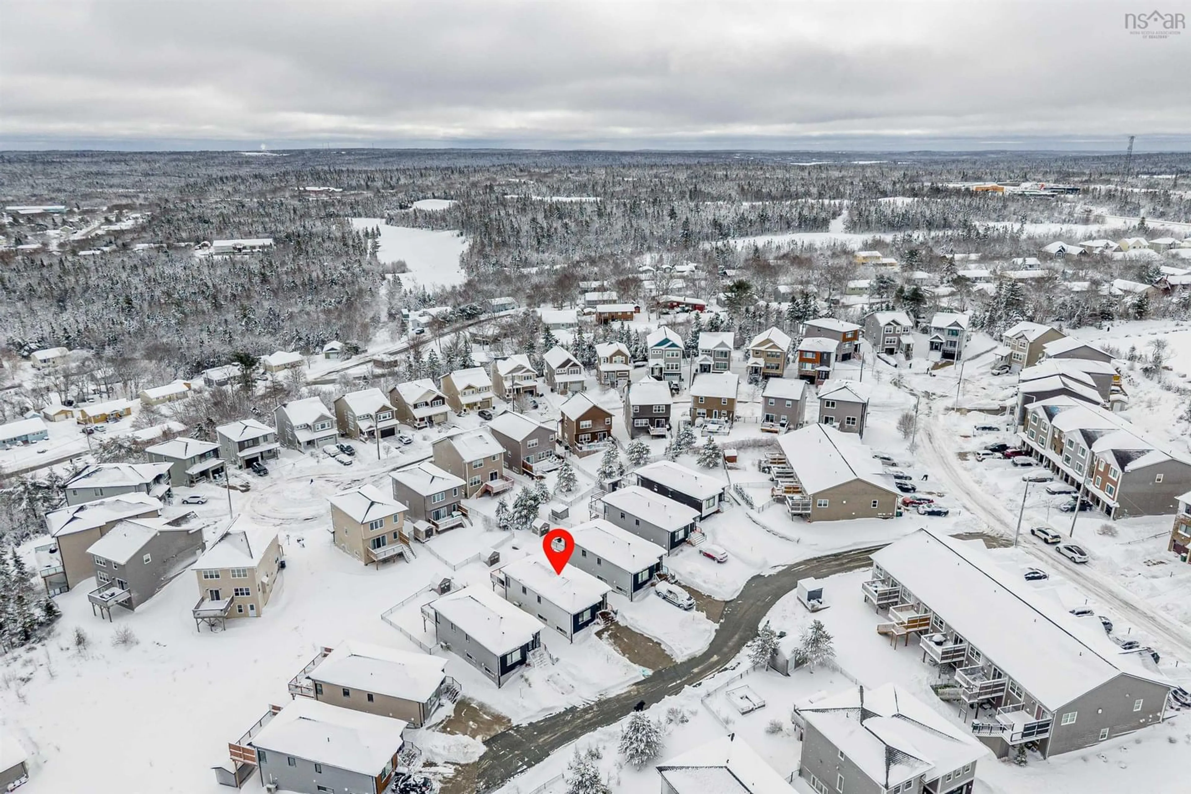 A pic from outside/outdoor area/front of a property/back of a property/a pic from drone, unknown for 19 Thorngrove Lane, Timberlea Nova Scotia B3T 1C2
