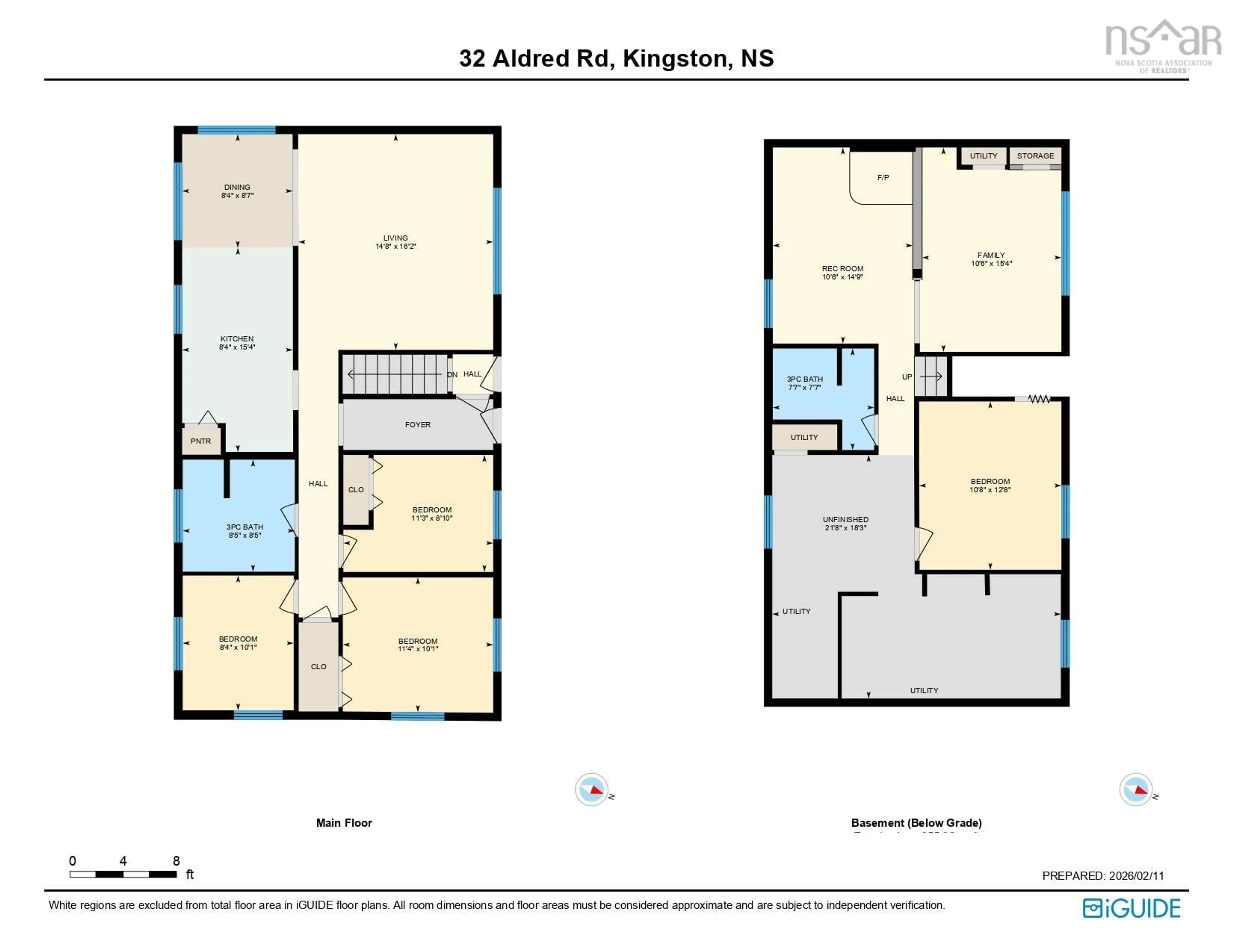 Floor plan for 32 Aldred Road, Wilmot Nova Scotia B0P 1R0