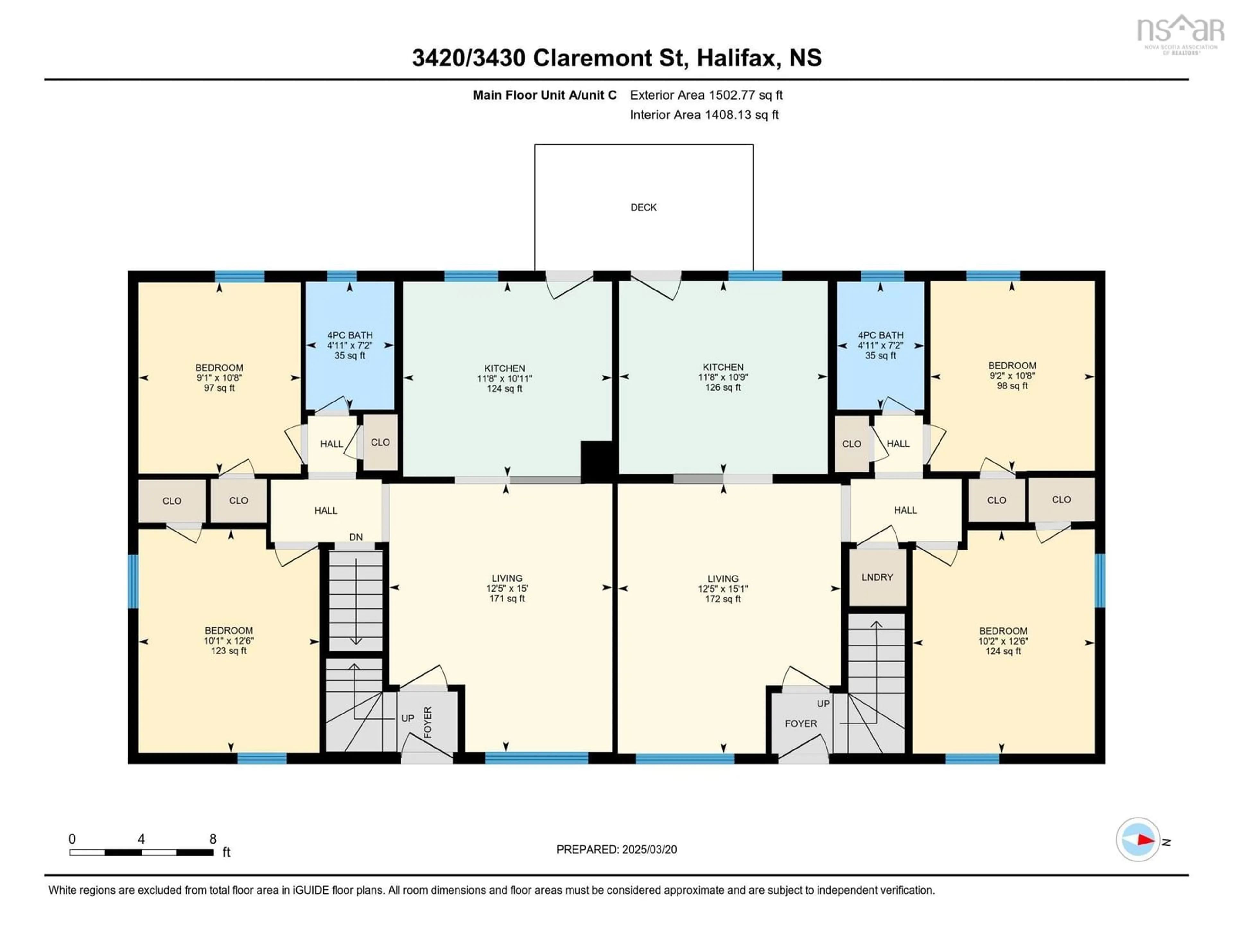 Floor plan for 3420/3430 Claremont St, Halifax Nova Scotia B3L 3L7