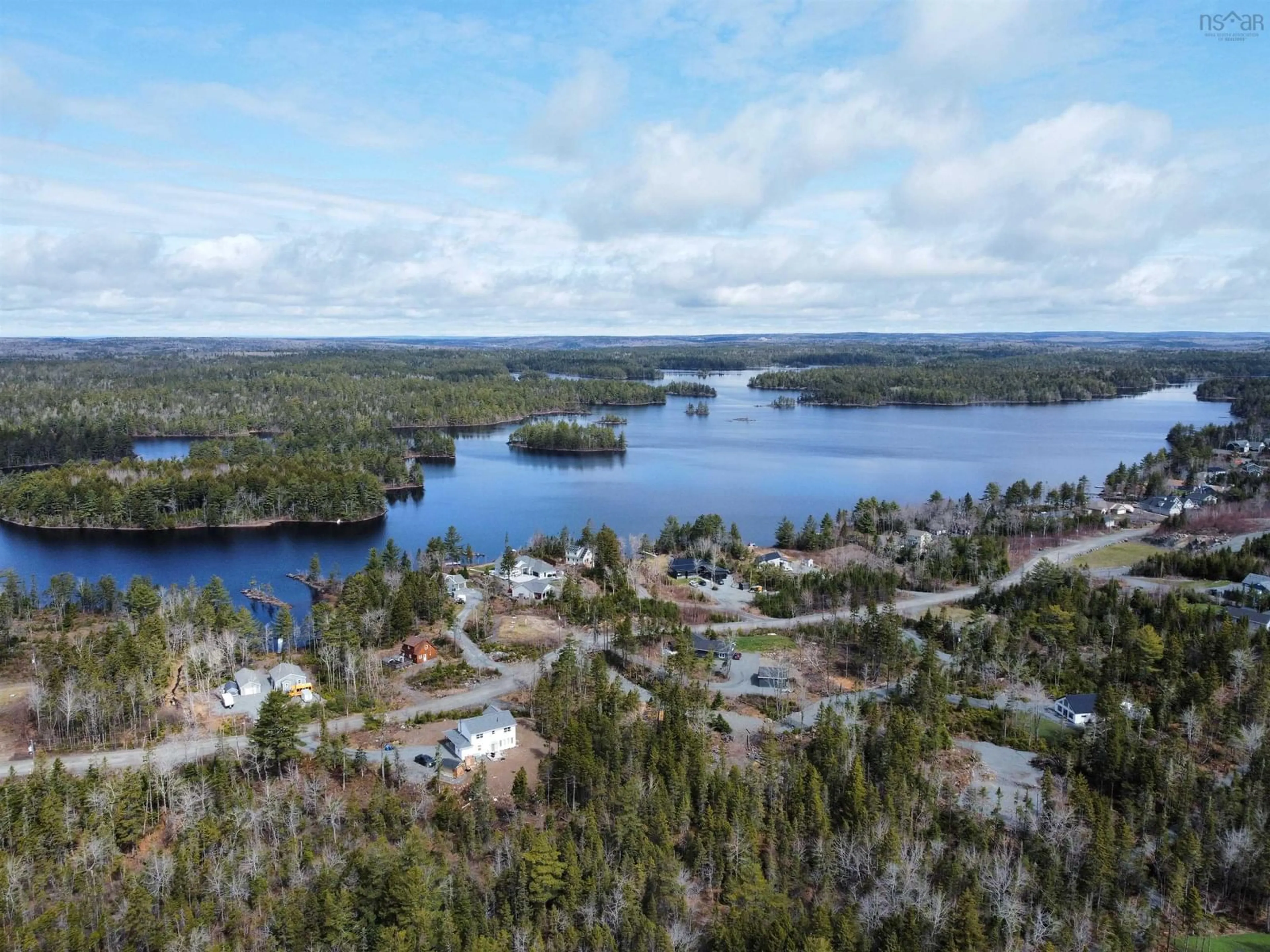 A pic from outside/outdoor area/front of a property/back of a property/a pic from drone, water/lake/river/ocean view for 23 Lakewood Crt #278, East Uniacke Nova Scotia B0N 1Z0