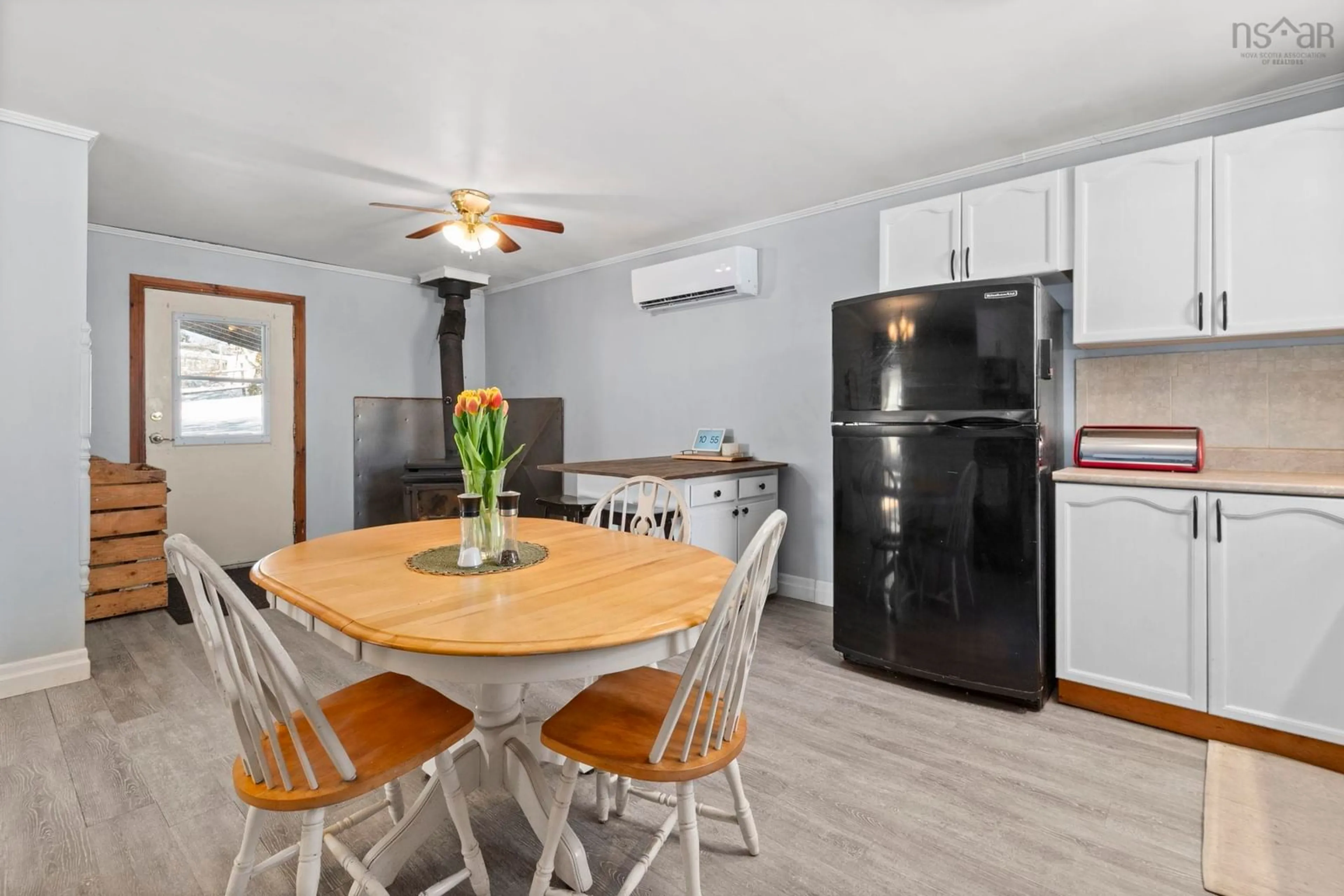 Open concept kitchen, wood/laminate floor for 1132 Milford Rd, Milford Nova Scotia B0N 1Y0