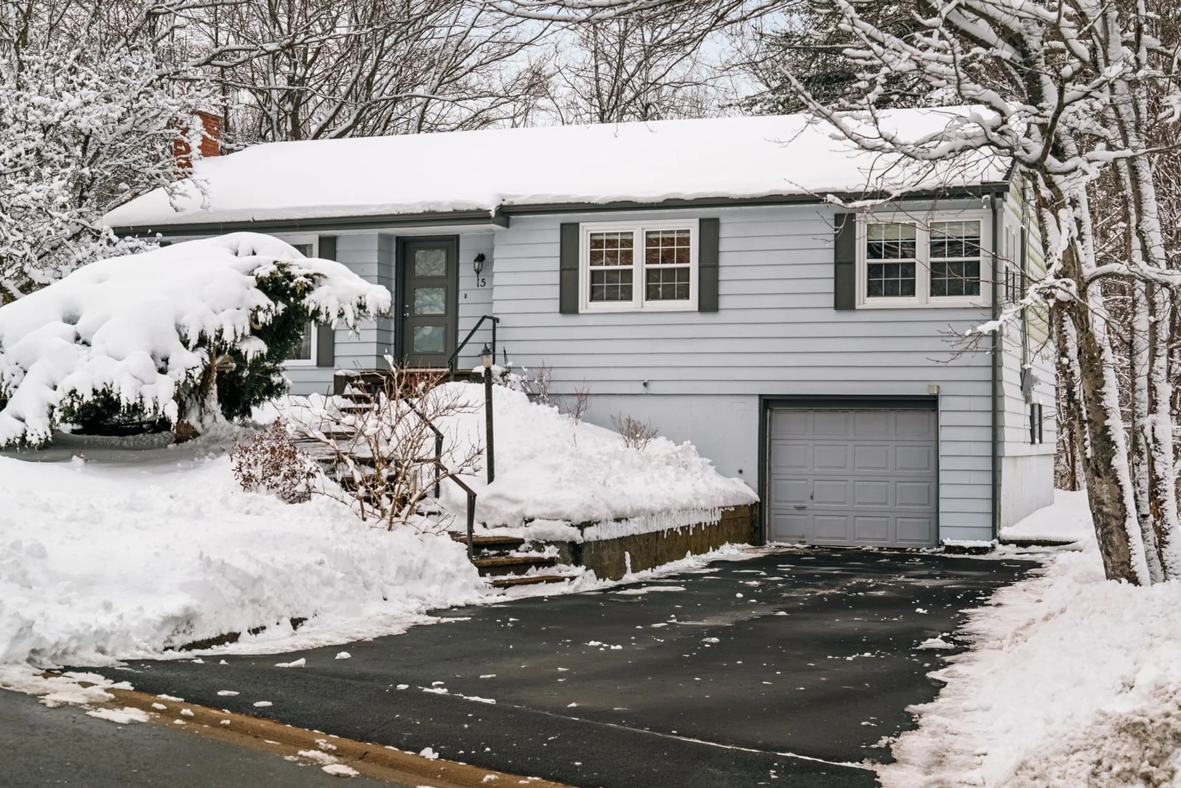 Home with vinyl exterior material, street for 15 Crestview Dr, Halifax Nova Scotia B3P 1G1